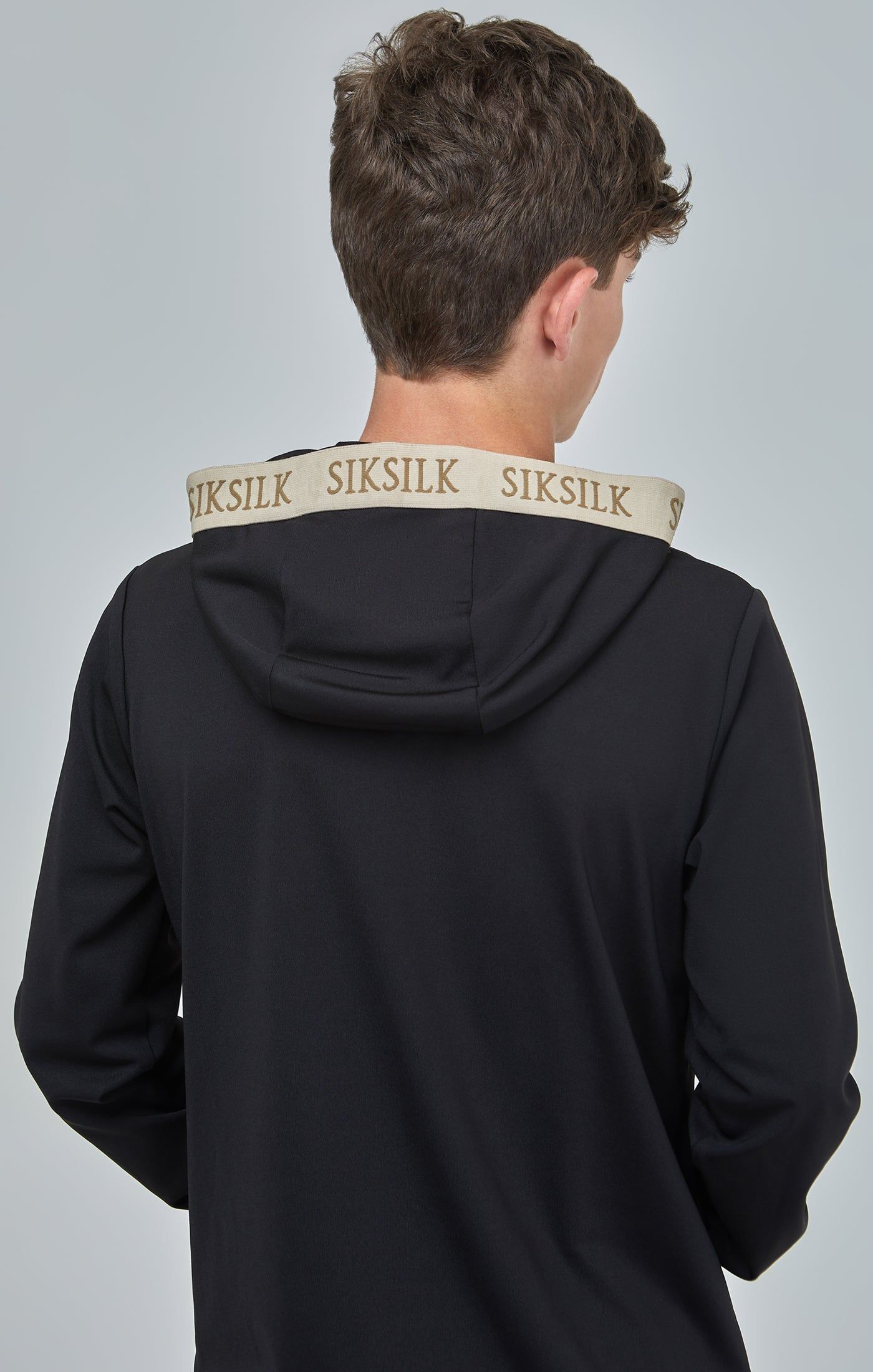 Boys Black Taped Hoodie sold by Siksilk product image thumbnail 6