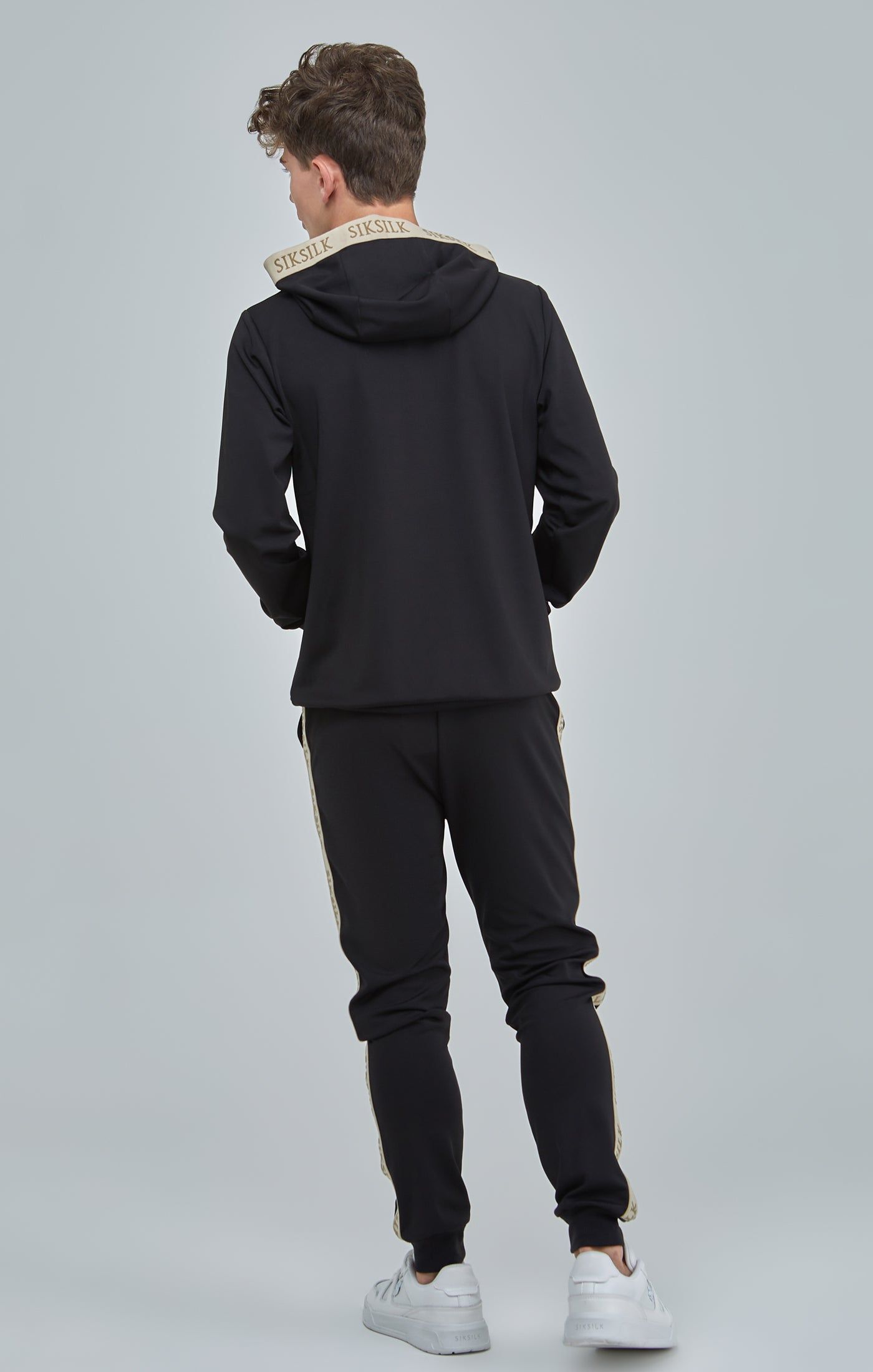 Boys Black Taped Hoodie sold by Siksilk product image thumbnail 5