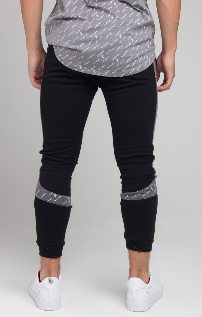 Illusive London Contour Joggers - Black & Grey sold by Siksilk product image thumbnail 3