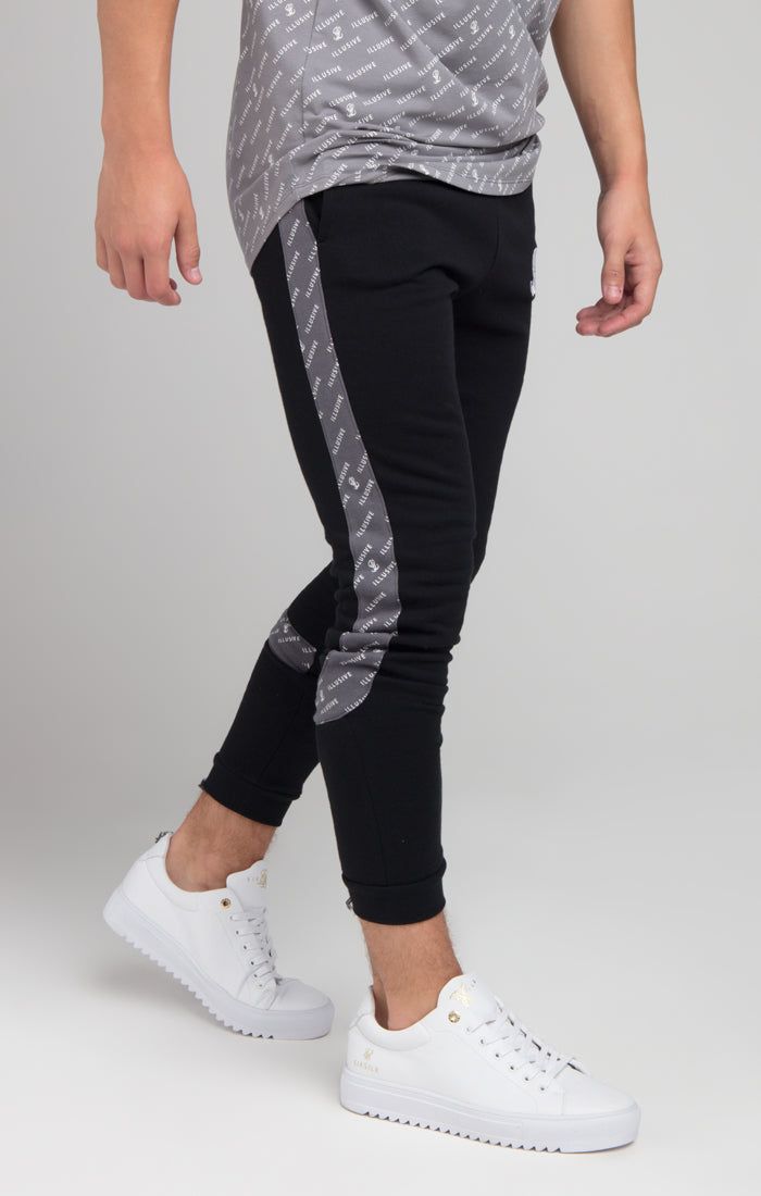 Illusive London Contour Joggers - Black & Grey sold by Siksilk product image thumbnail 4