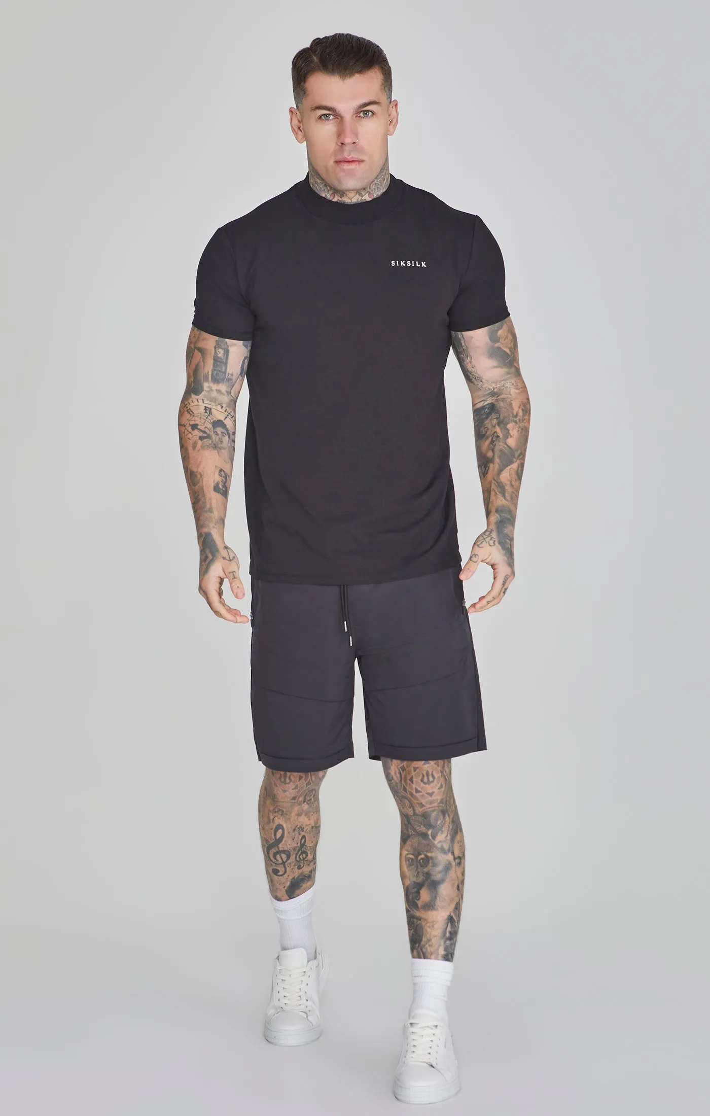 Black Muscle Fit T-Shirt sold by Siksilk product image thumbnail 2