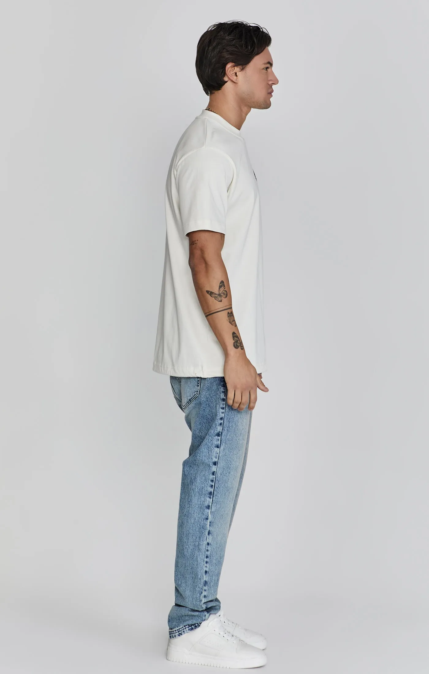 Ecru Oversized T-Shirt sold by Siksilk product image thumbnail 4