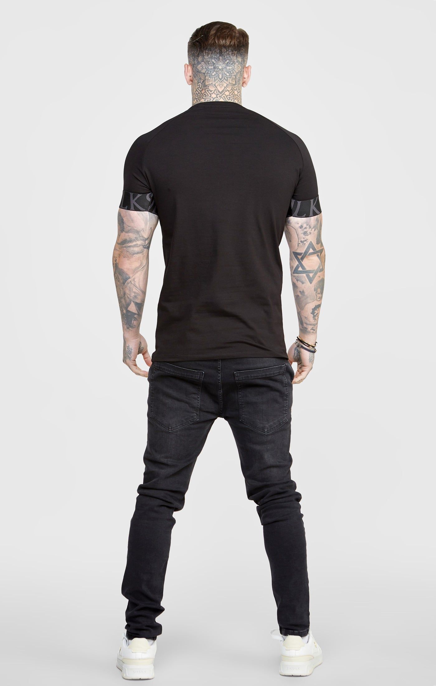 Black Twin Pack Muscle Fit Tech T-Shirt sold by Siksilk product image thumbnail 5
