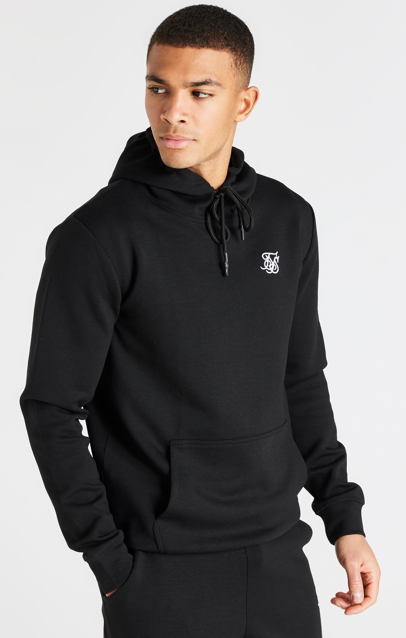 Black Overhead Poly Hoodie sold by Siksilk
