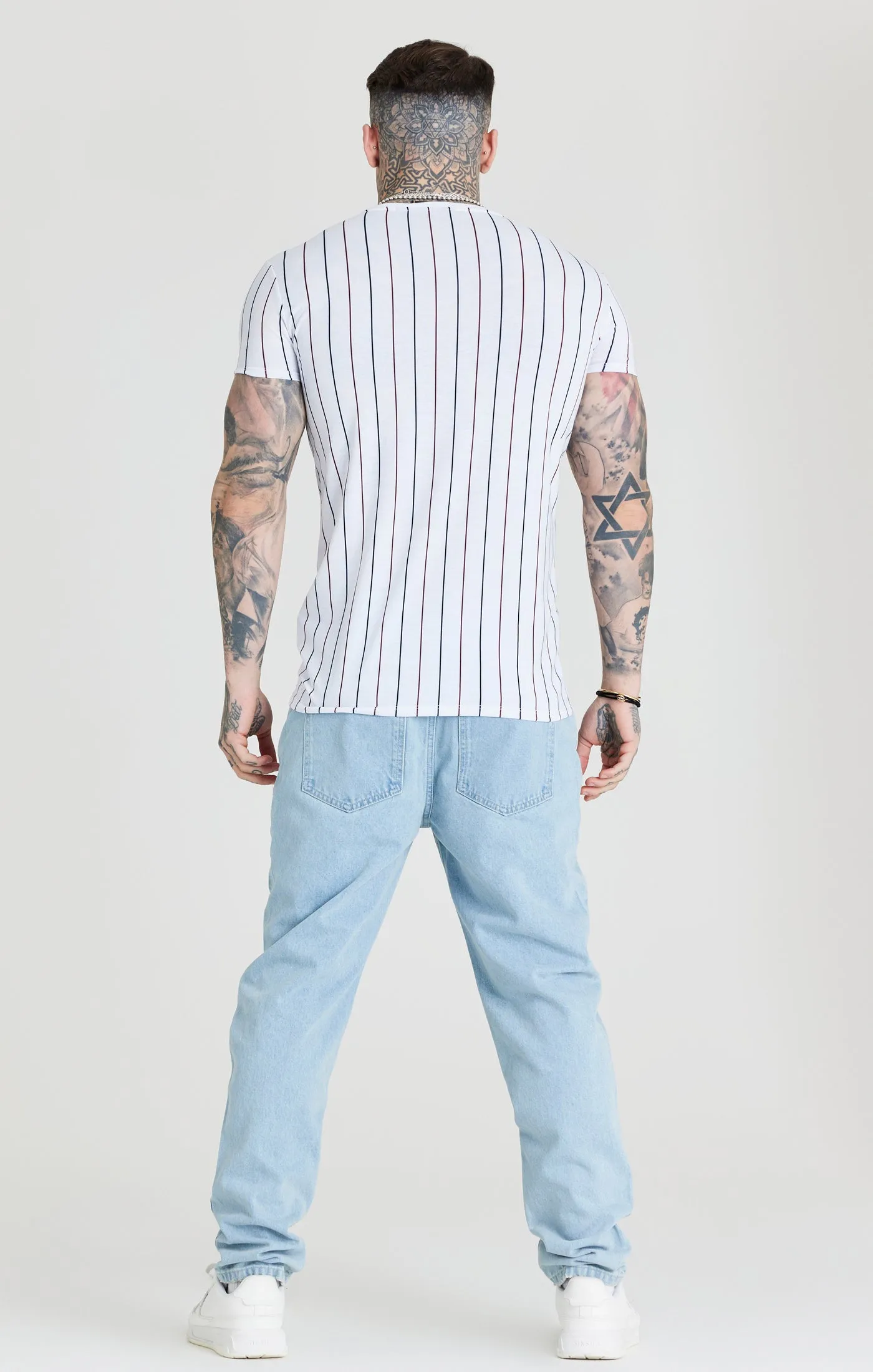 SikSilk Stripe Tee - Red, Black & White sold by Siksilk product image thumbnail 5