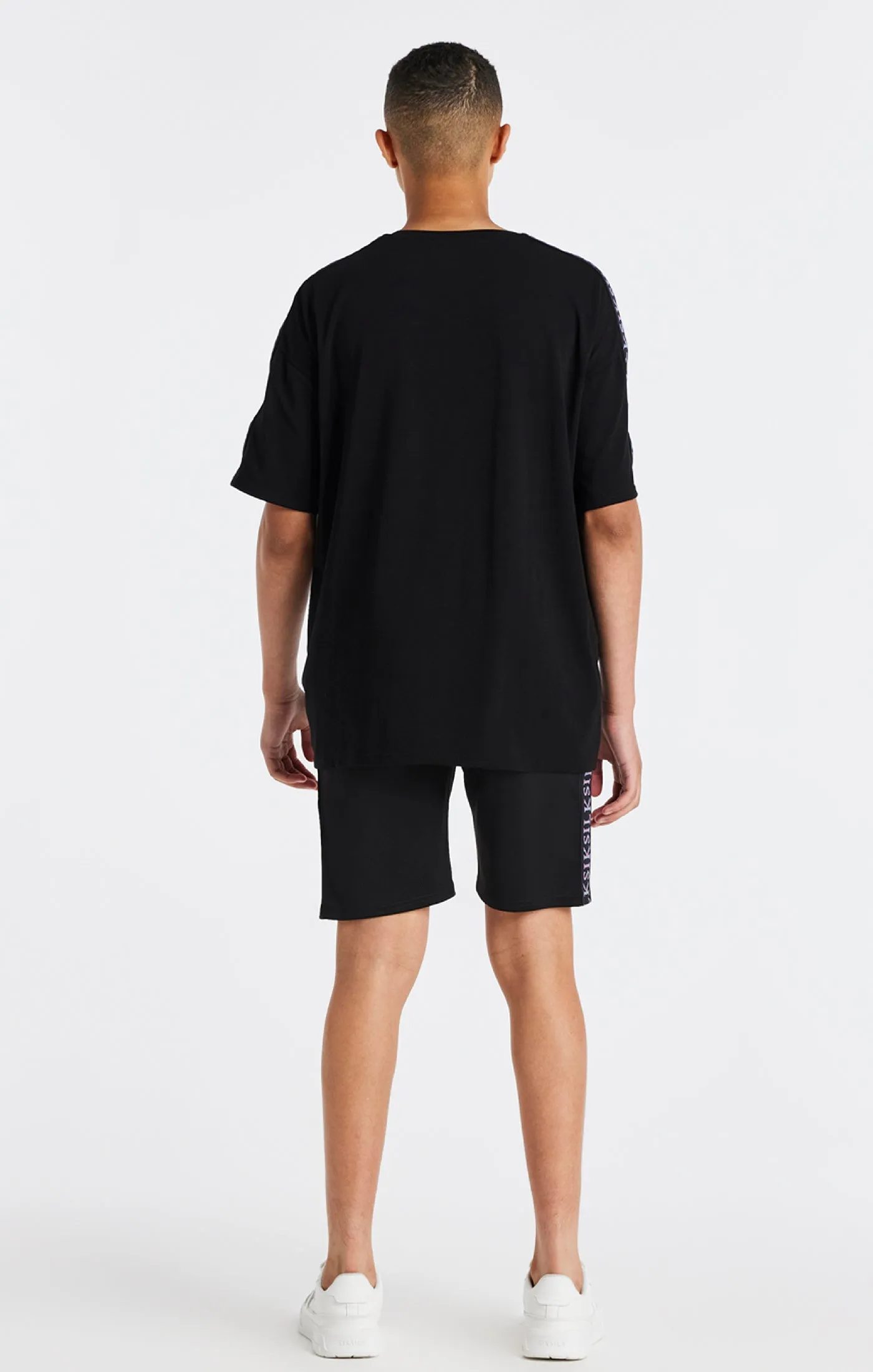 Boys Black Taped T-Shirt sold by Siksilk product image thumbnail 5