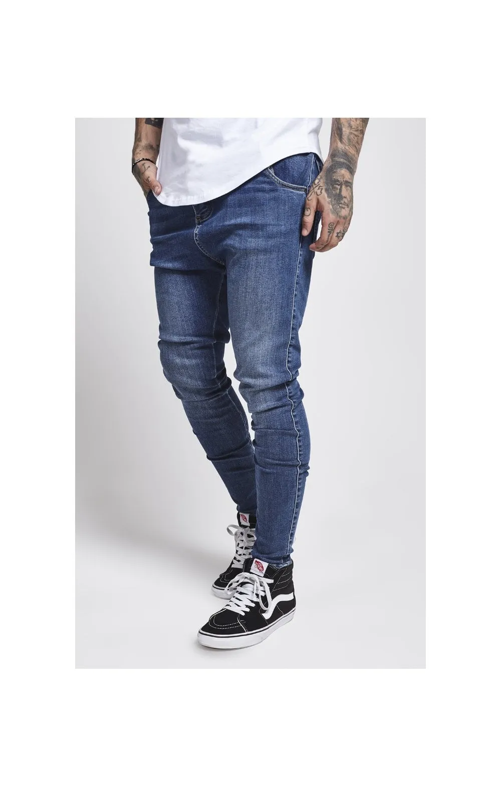 SikSilk Skinny Jeans - Midstone sold by Siksilk