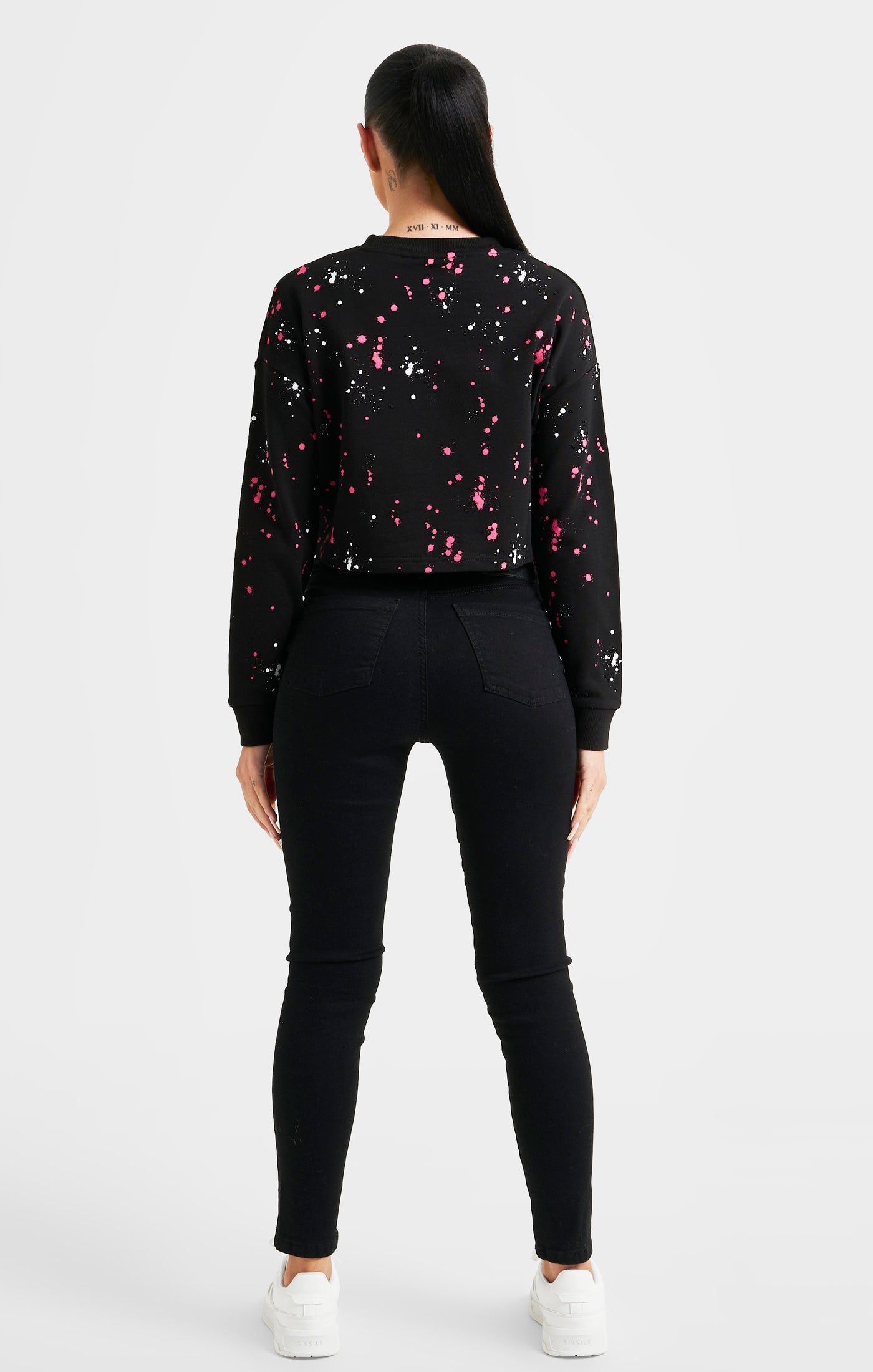 Black Paint Splatter Sweatshirt sold by Siksilk product image thumbnail 5
