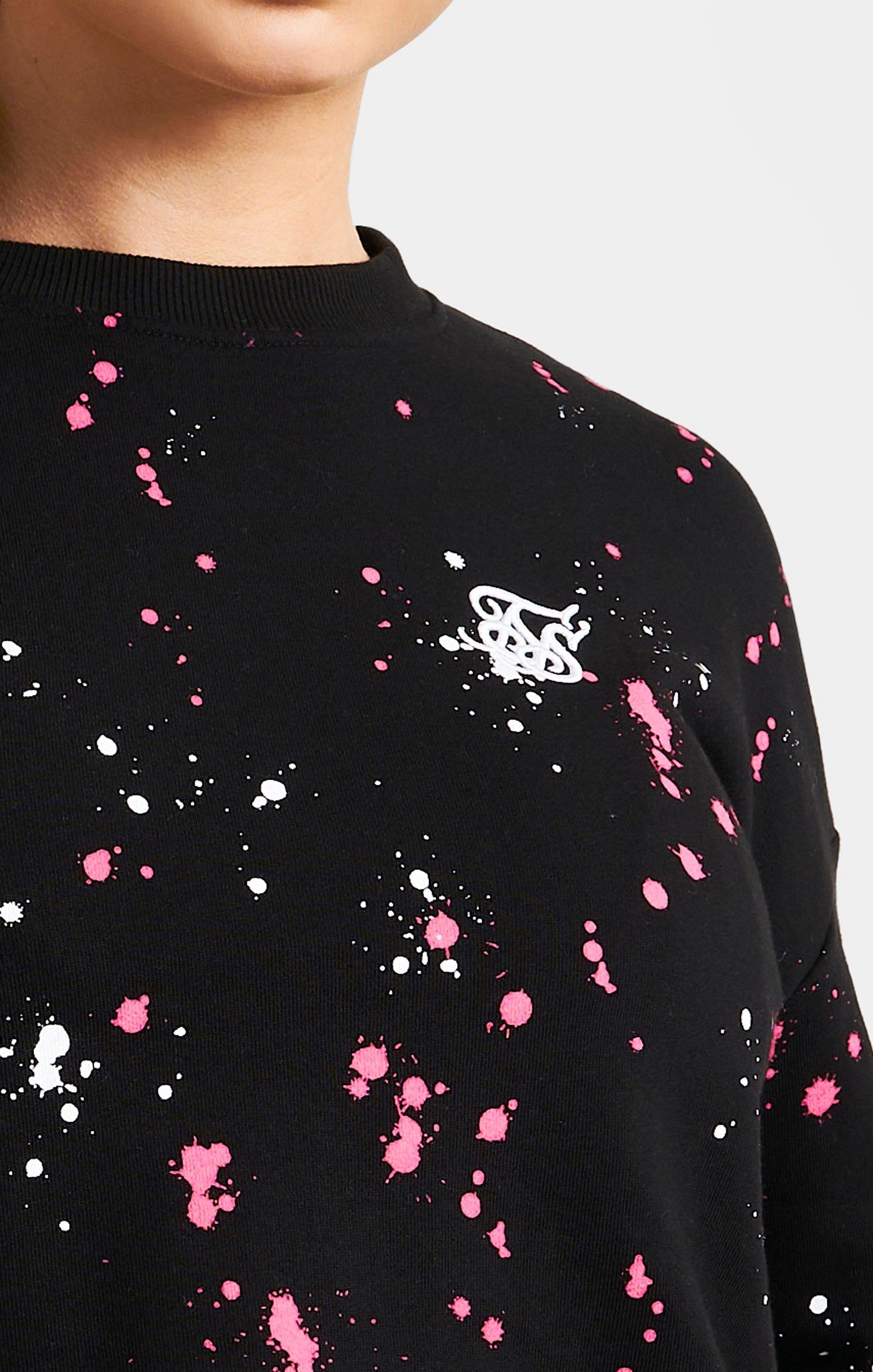 Black Paint Splatter Sweatshirt sold by Siksilk product image thumbnail 2