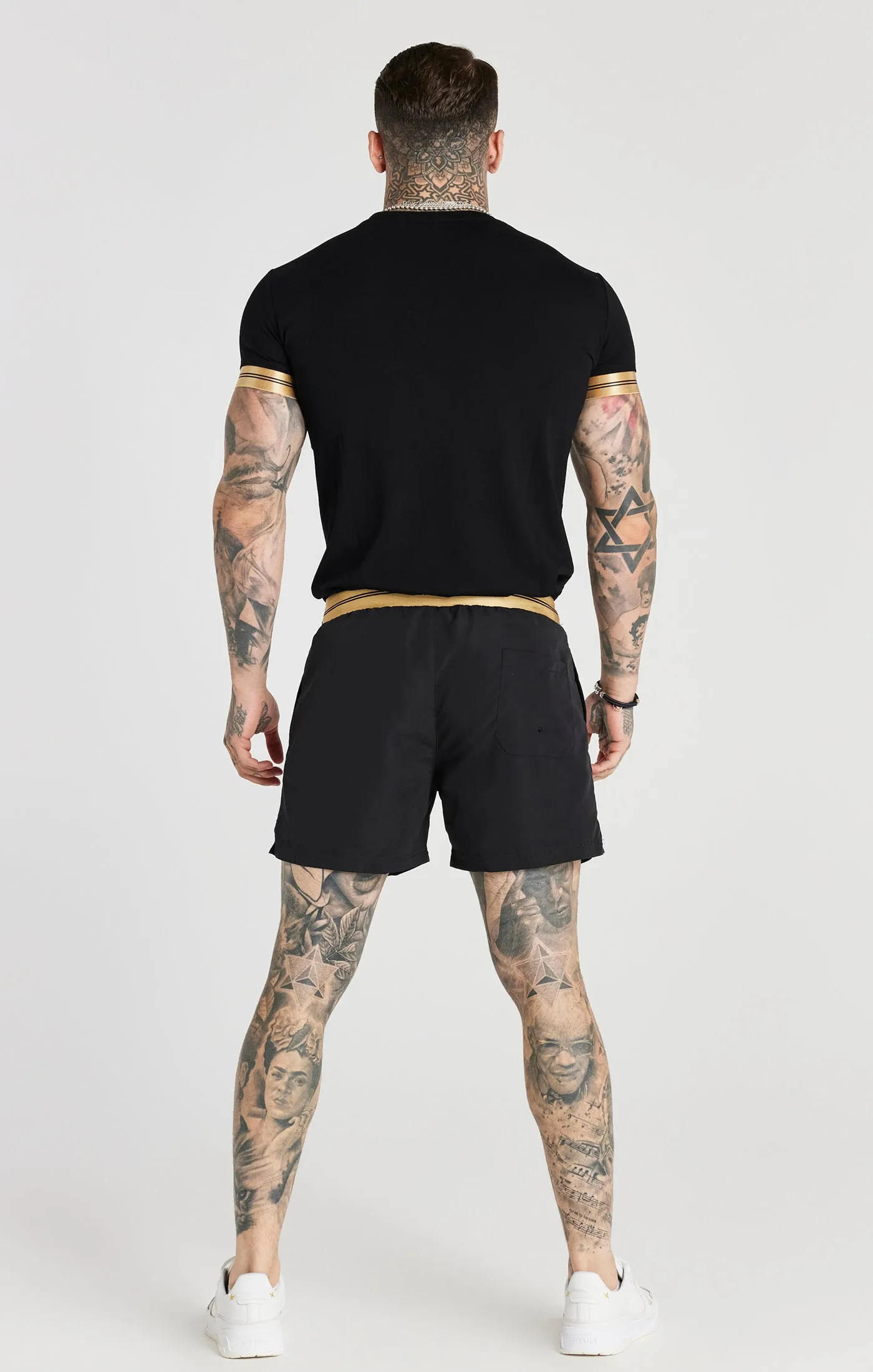 Black Elastic Cuff T-Shirt sold by Siksilk product image thumbnail 4