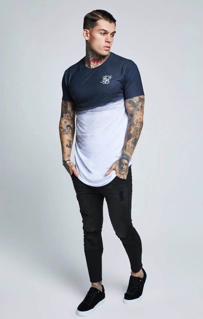 SikSilk Curved Hem Wash Out Tee - Black & White sold by Siksilk product image thumbnail 2