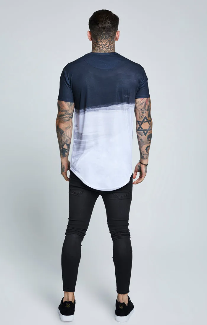 SikSilk Curved Hem Wash Out Tee - Black & White sold by Siksilk product image thumbnail 3