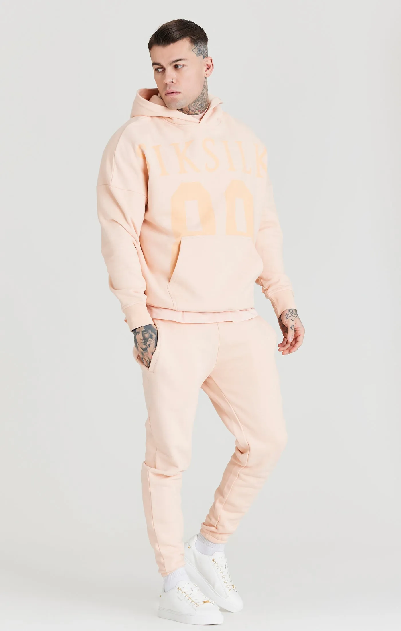 Pink Relaxed Fit Overhead Hoodie sold by Siksilk product image thumbnail 3