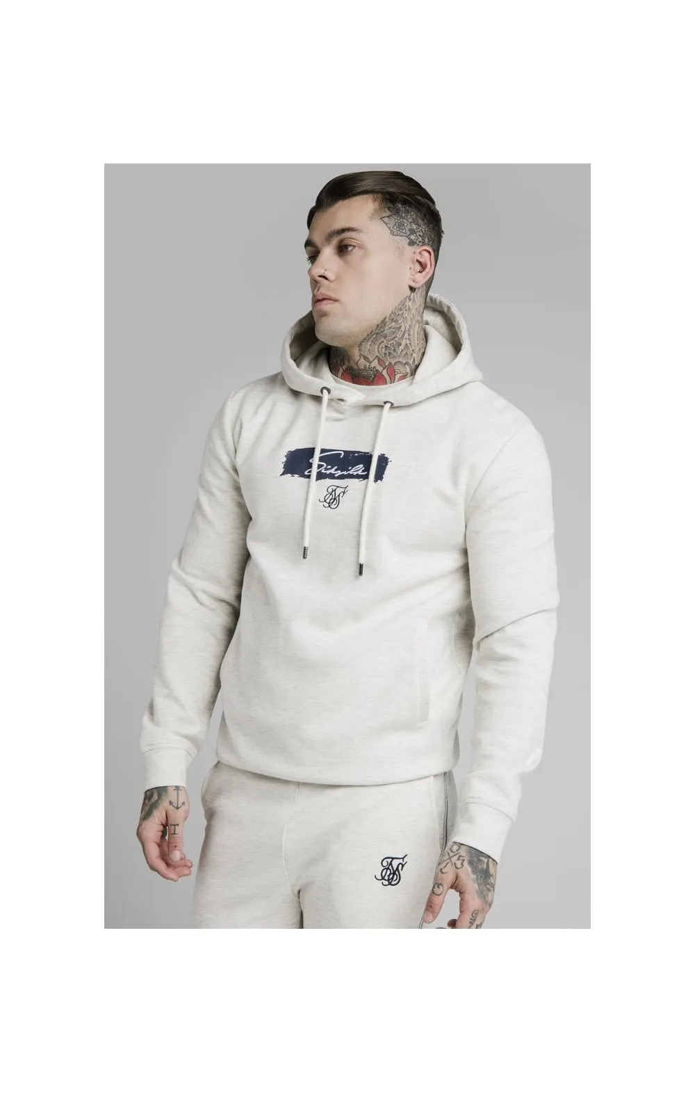SikSilk Overhead Hoodie - Light Grey sold by Siksilk