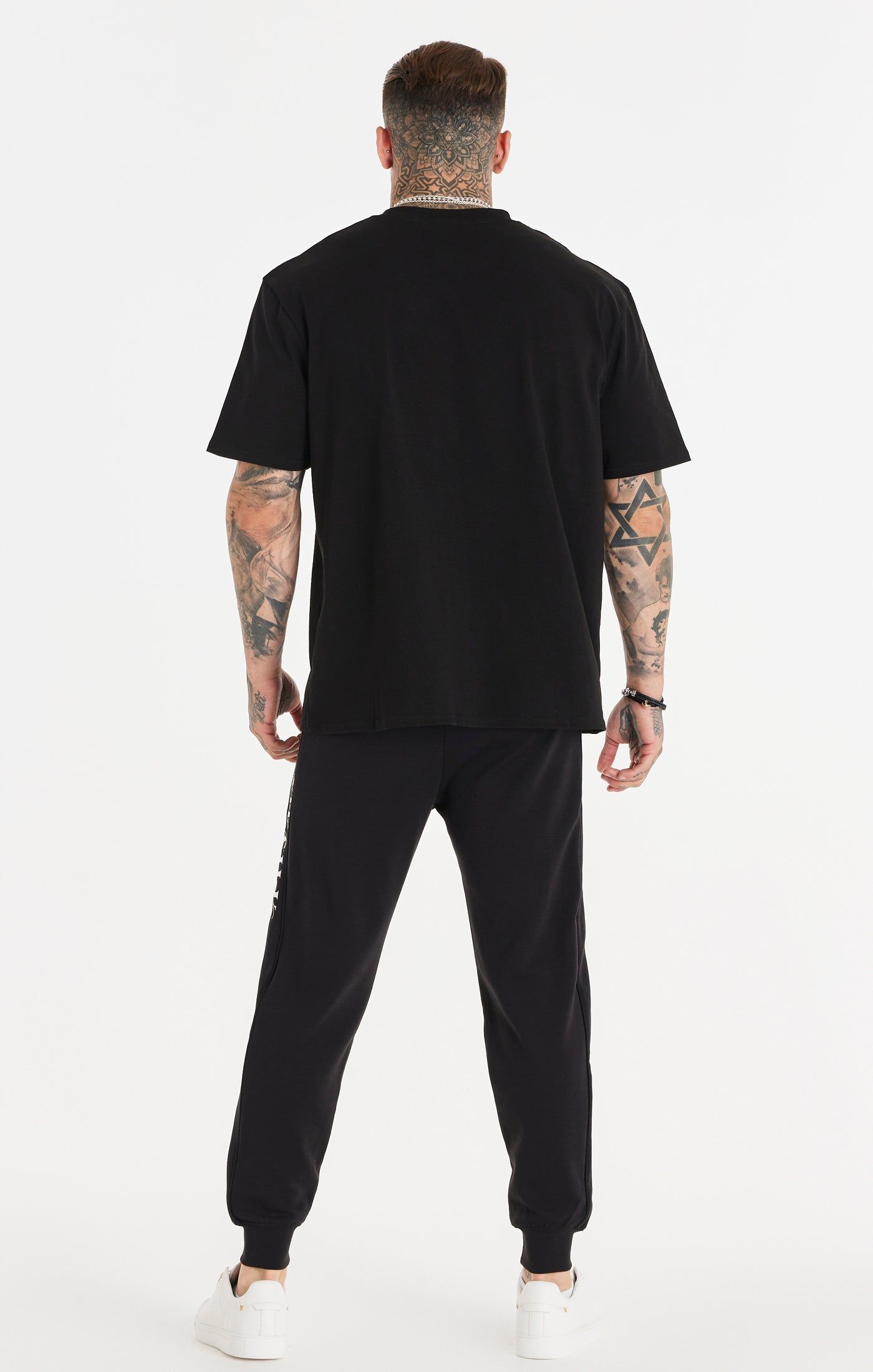 Black Dual Script Oversized Tee sold by Siksilk product image thumbnail 5