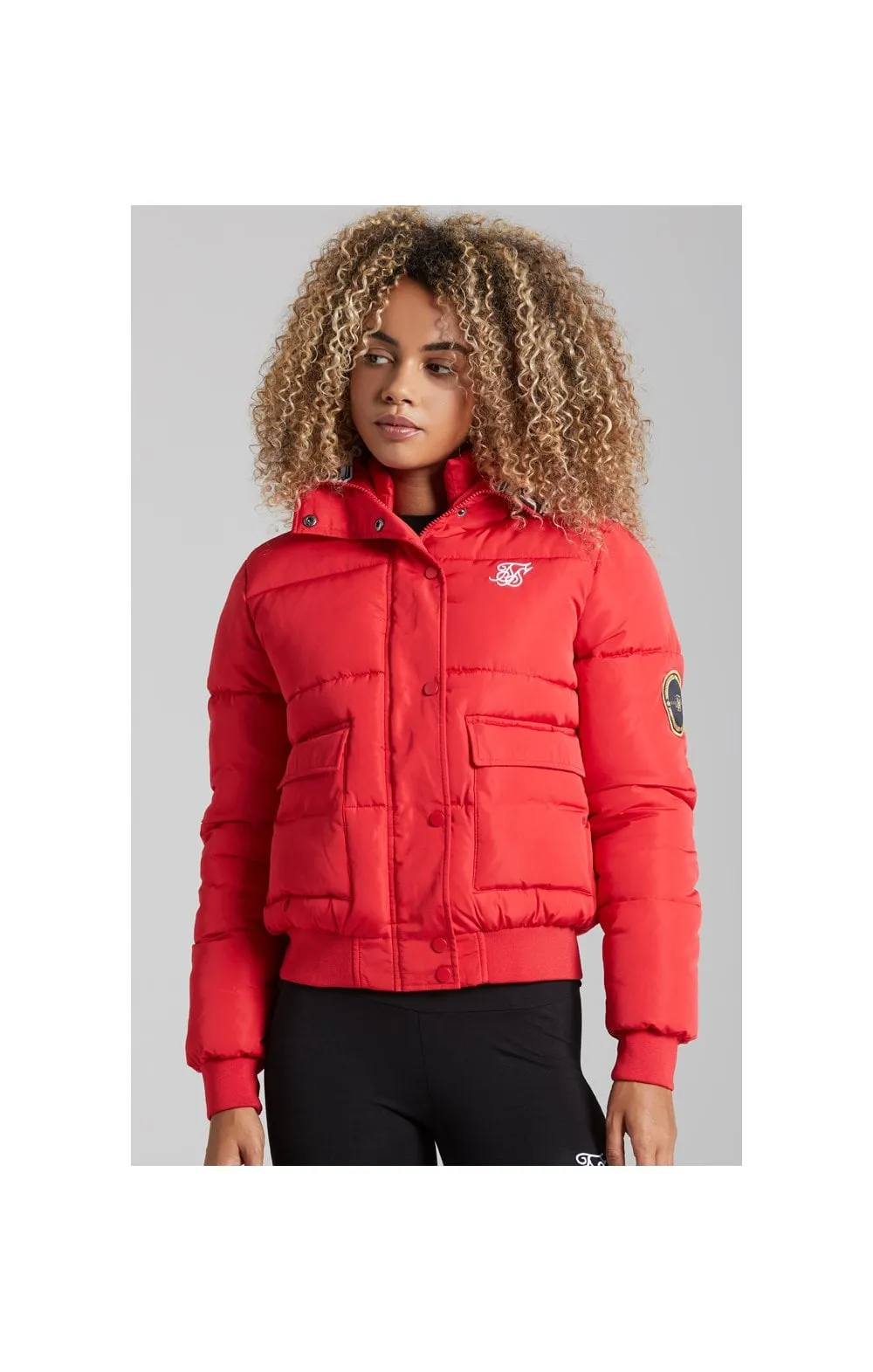 SikSilk Tape Padded Jacket - Red sold by Siksilk