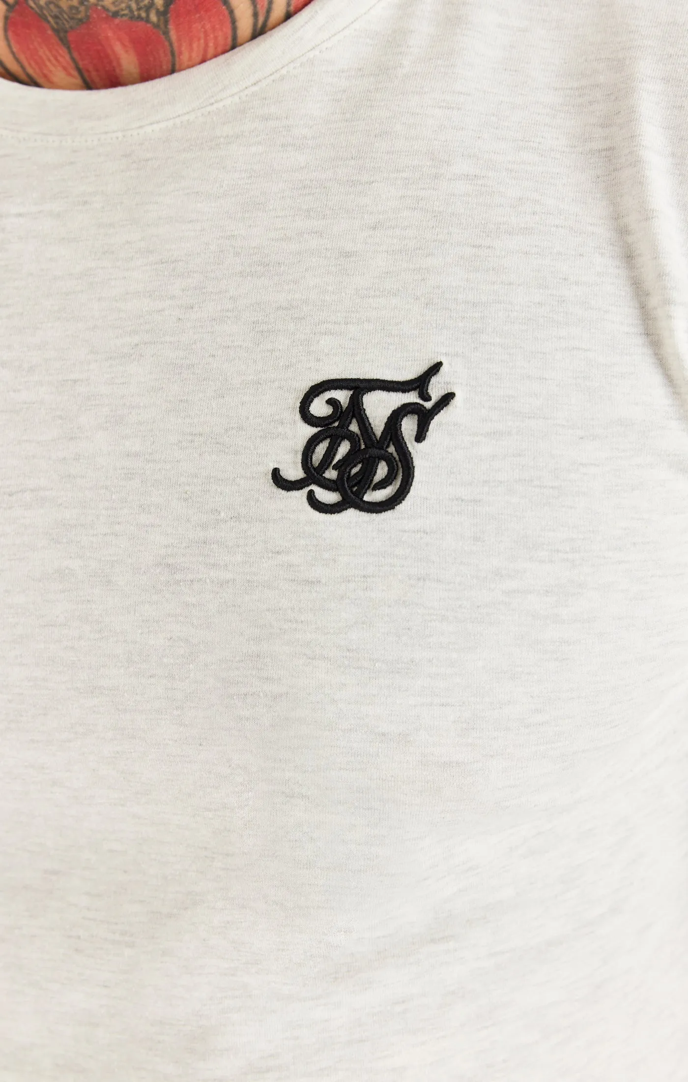 Snow Marl Essential Muscle Fit T-Shirt sold by Siksilk product image thumbnail 2