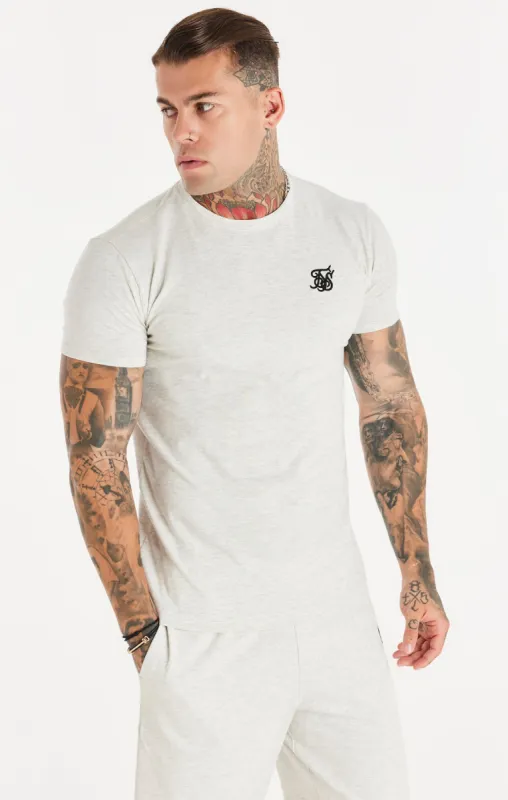 Snow Marl Essential Muscle Fit T-Shirt sold by Siksilk