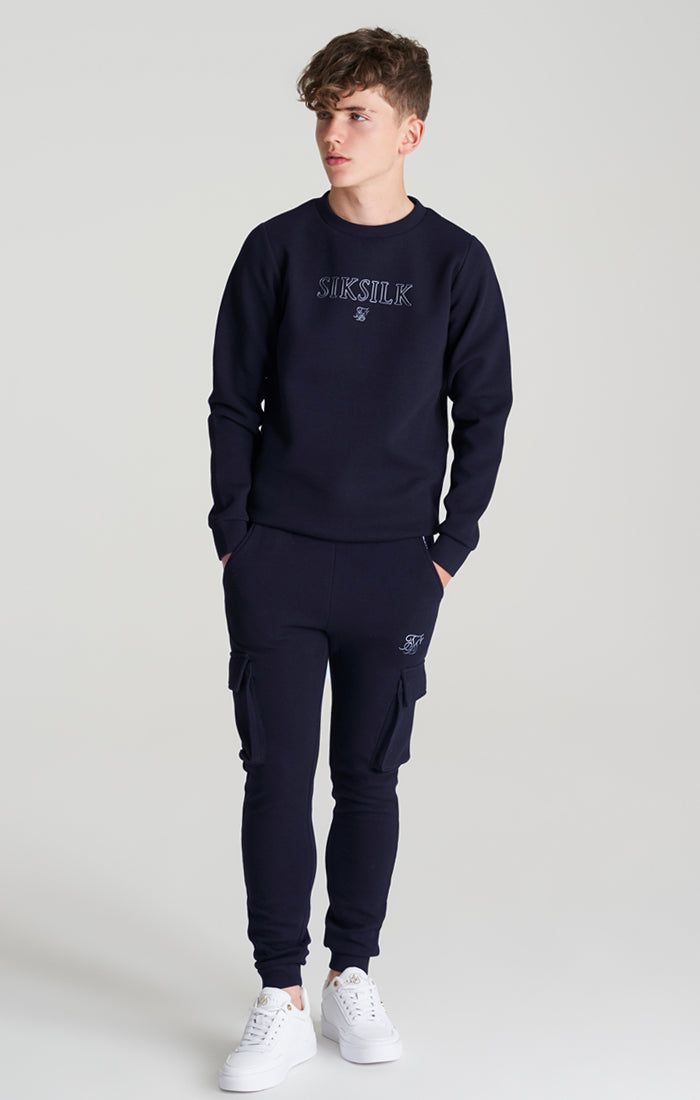 Boys Navy Cargo Jogger sold by Siksilk product image thumbnail 4