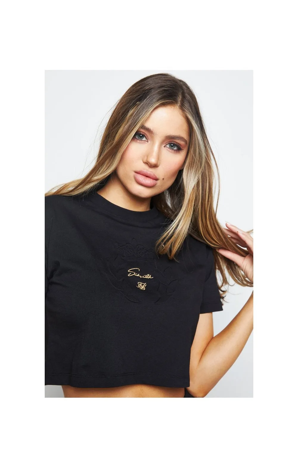 SikSilk Prestige Crop Top - Black sold by Siksilk product image thumbnail 2