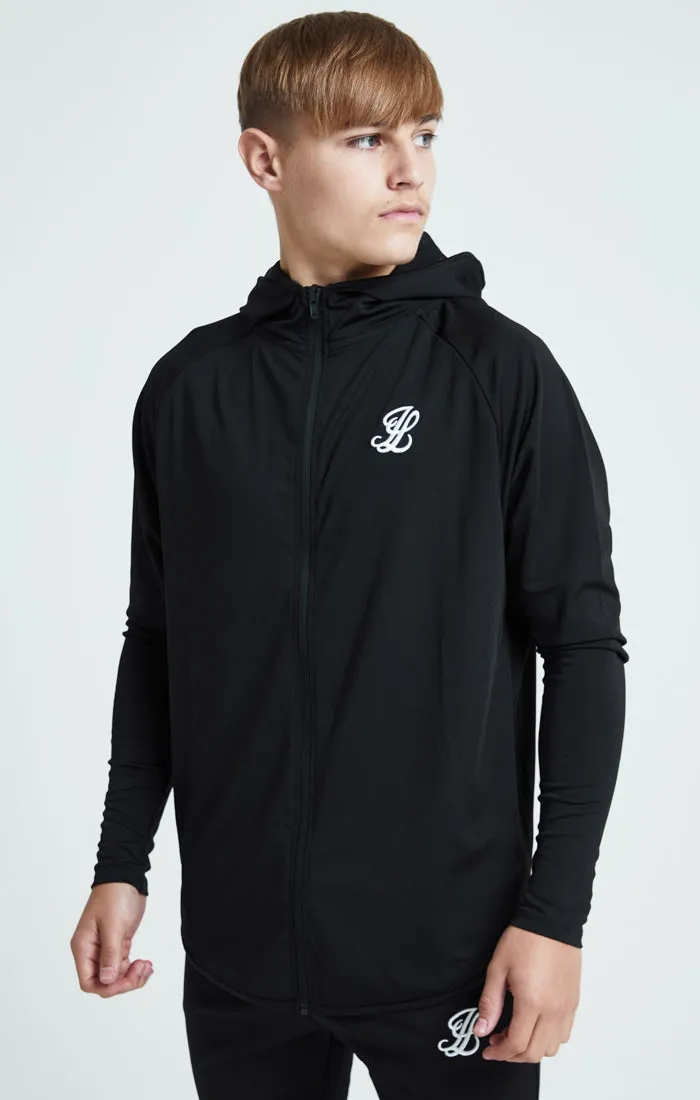 Boys Illusive Black Zip Thru Hoodie sold by Siksilk
