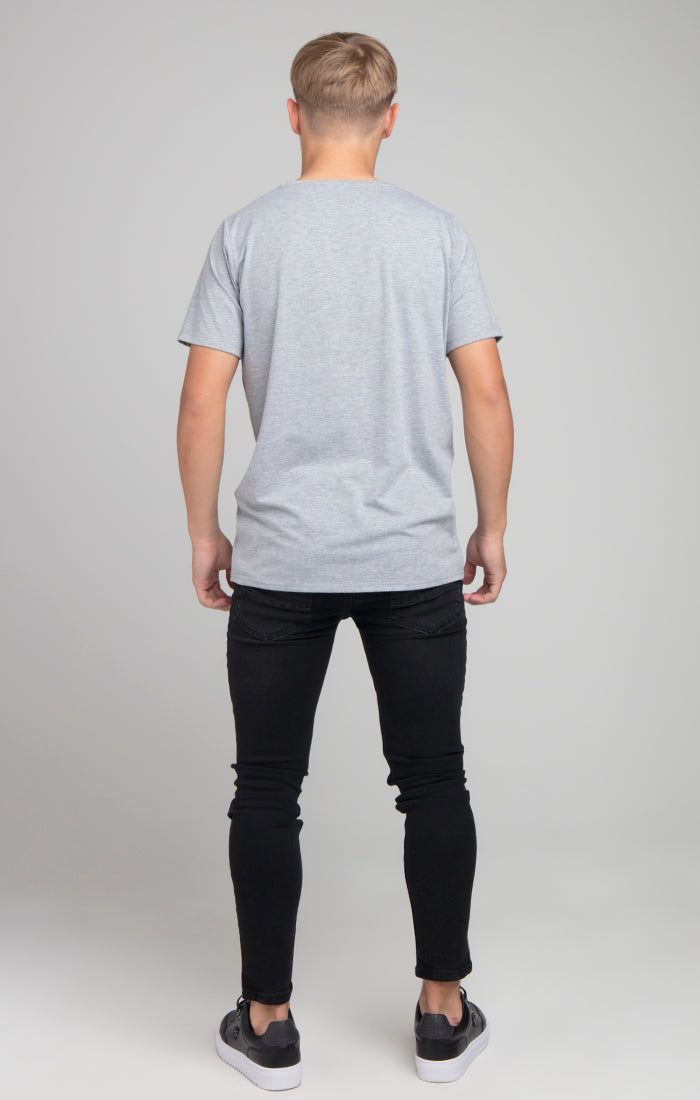 Boys Illusive Grey Marl Essentials Short Sleeve T-Shirt sold by Siksilk product image thumbnail 3