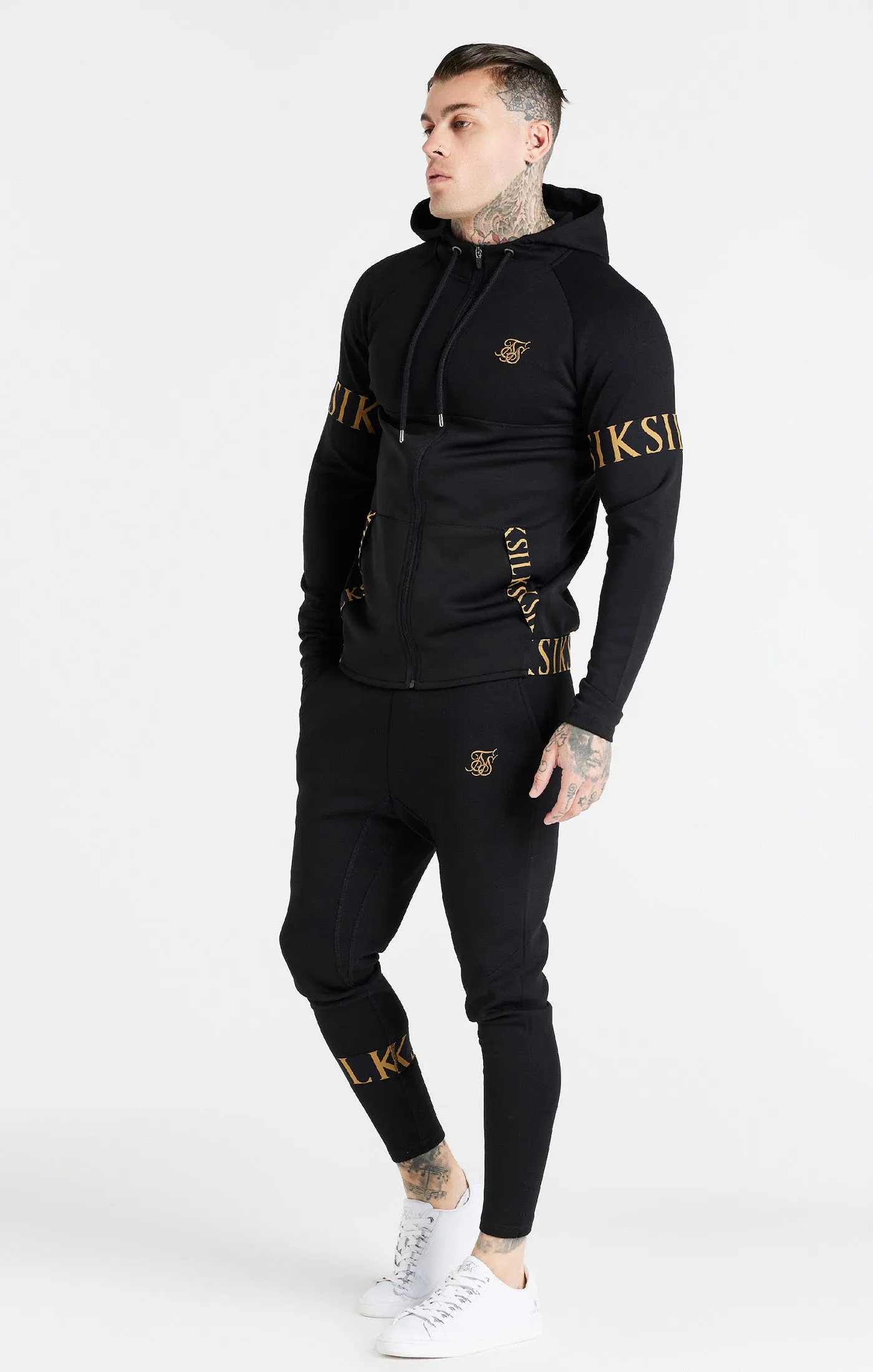Black Dynamic Zip Through Hoodie sold by Siksilk product image thumbnail 5
