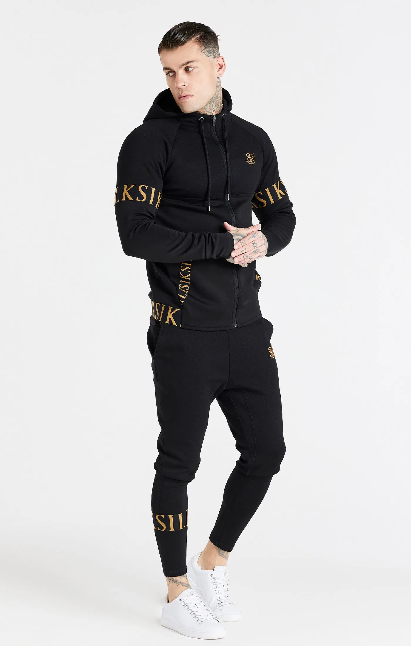 Black Dynamic Zip Through Hoodie sold by Siksilk product image thumbnail 4