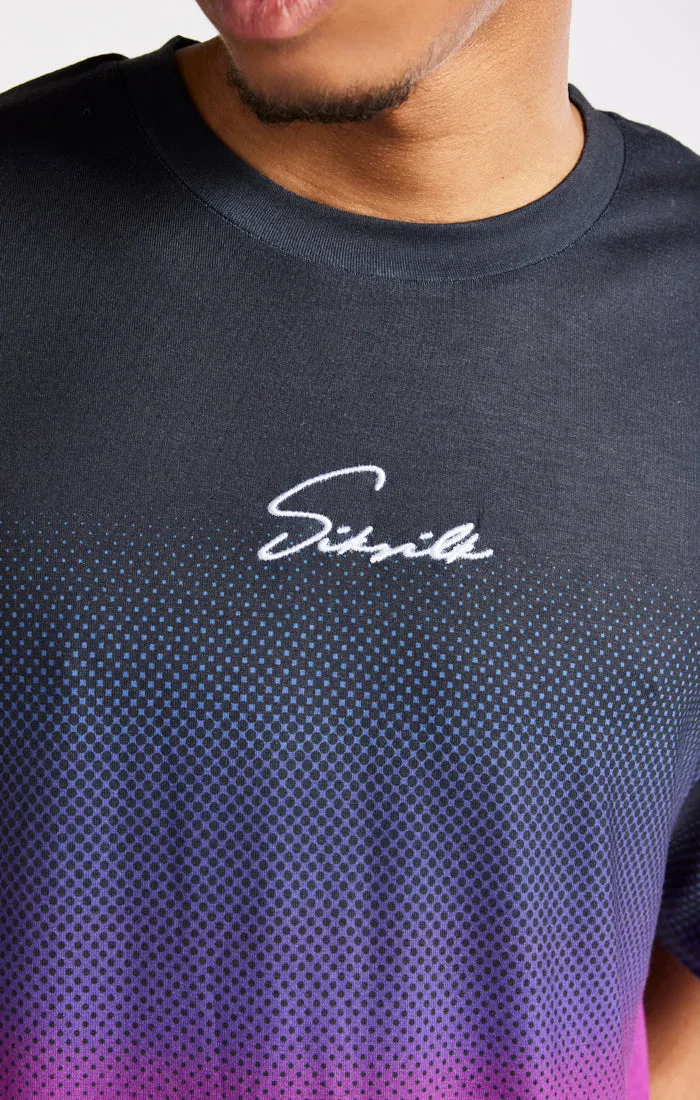 SikSilk Retro Flash Relaxed Fit Tee - Black Teal & Pink sold by Siksilk product image thumbnail 3