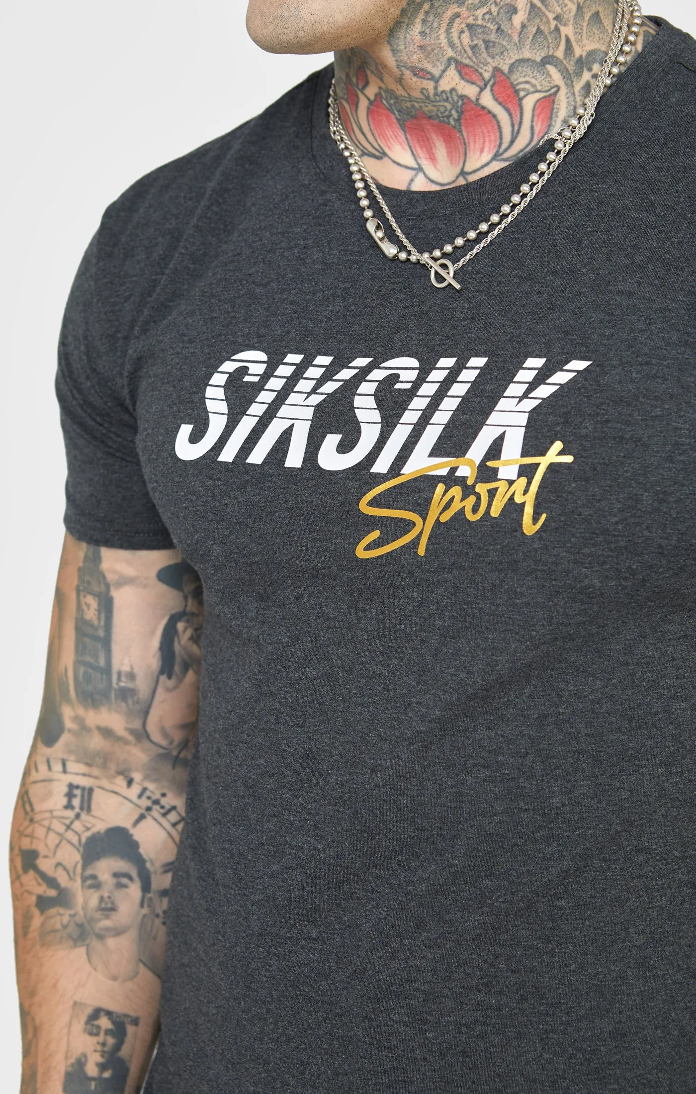 Charcoal Sports T-Shirt sold by Siksilk product image thumbnail 2