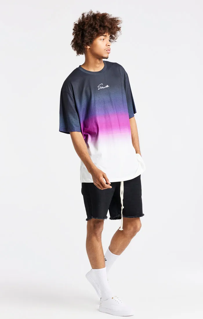 SikSilk Retro Flash Relaxed Fit Tee - Black Teal & Pink sold by Siksilk product image thumbnail 5