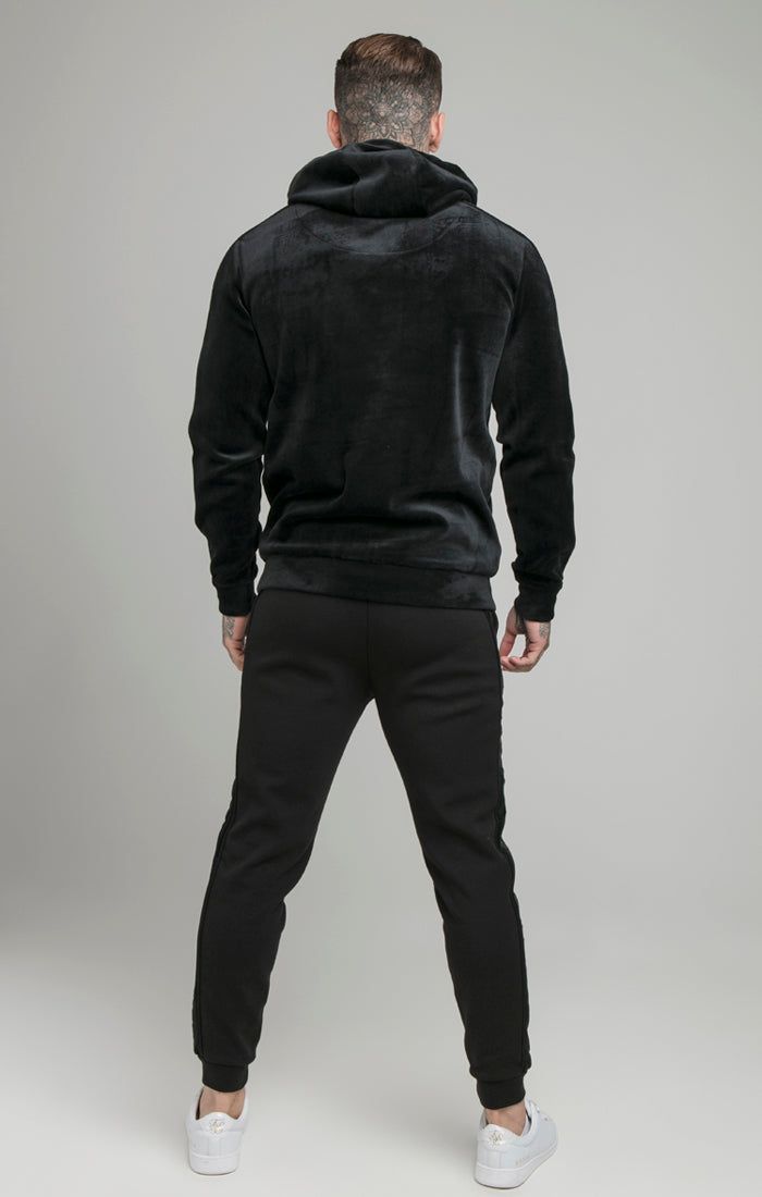 Black Opulent Paneled Overhead Hoodie sold by Siksilk product image thumbnail 4