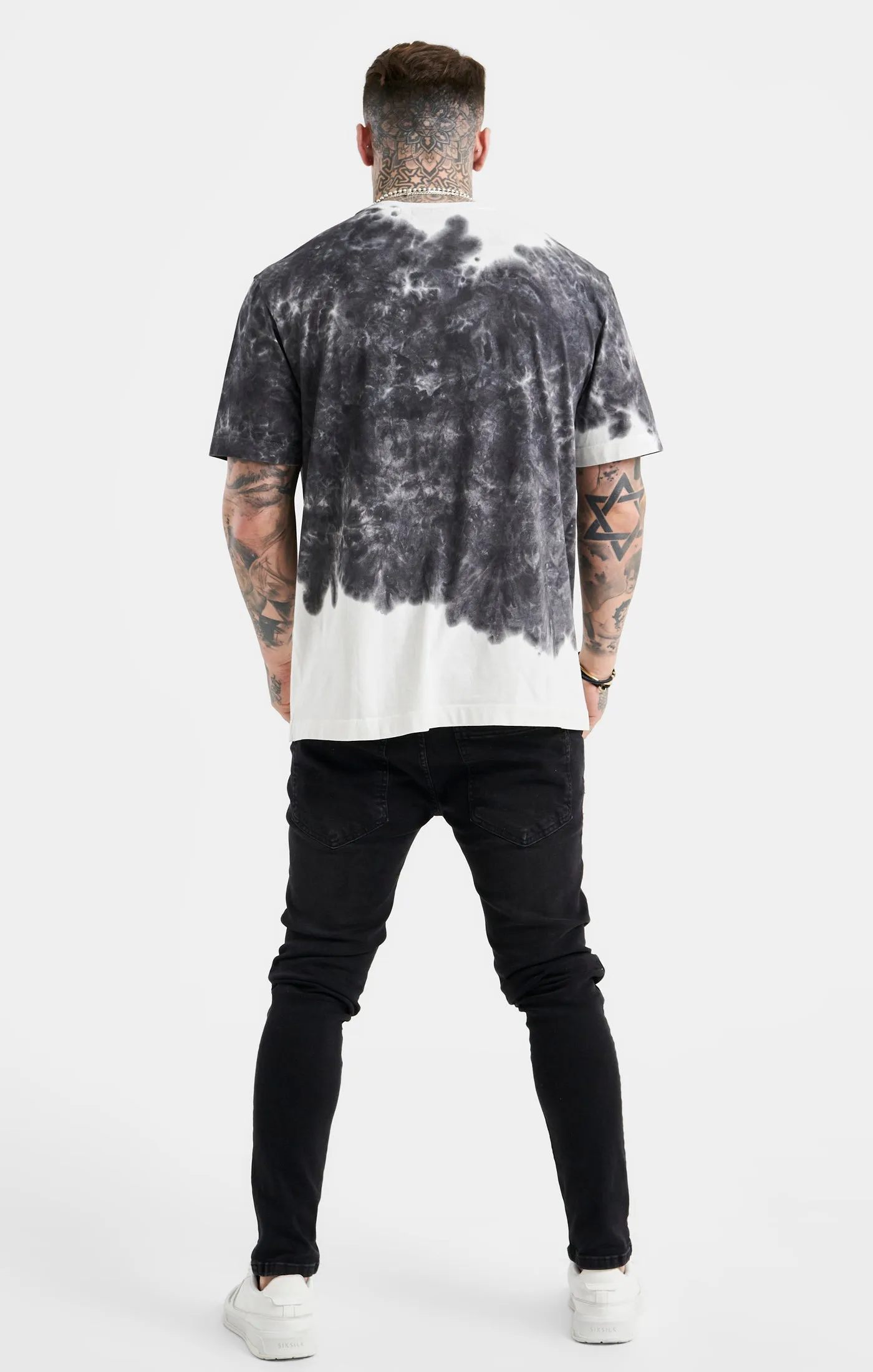 Black Varsity Print Oversized T-Shirt sold by Siksilk product image thumbnail 4