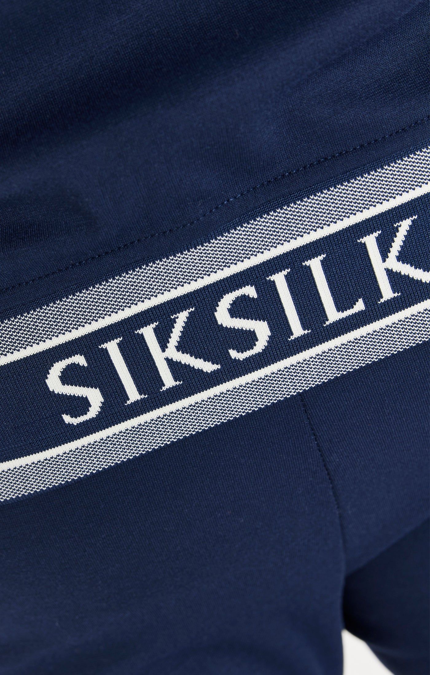 Navy Funnel Neck Zip Through Hoodie sold by Siksilk product image thumbnail 4