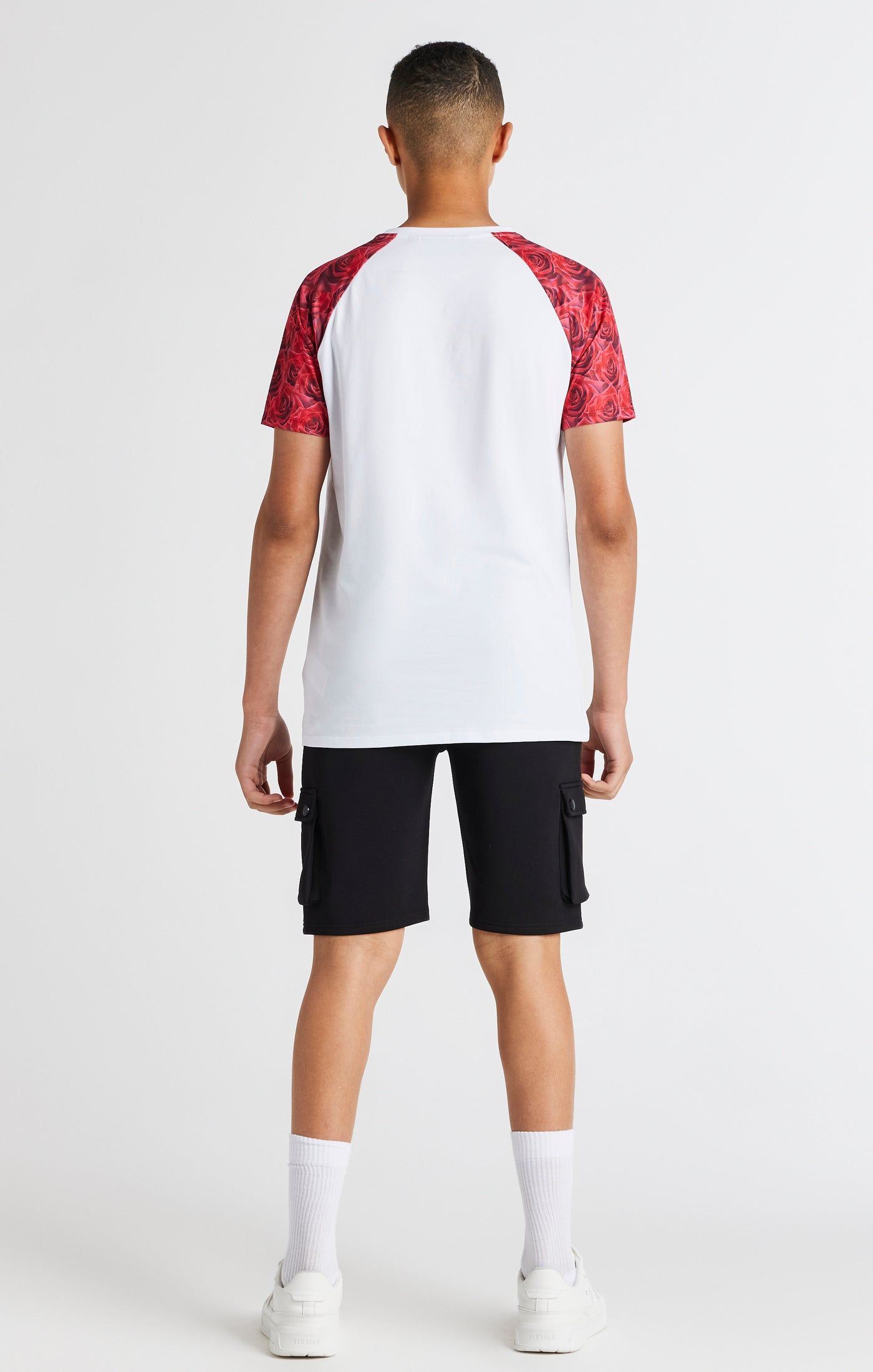 Boys White Raglan Rose T-Shirt sold by Siksilk product image thumbnail 5