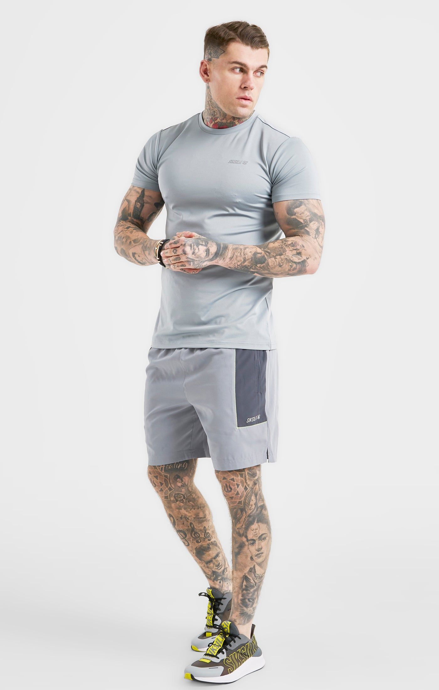 Grey Sports Marl Woven Short sold by Siksilk product image thumbnail 3