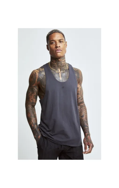 SikSilk Racer Gym Vest - Grey sold by Siksilk