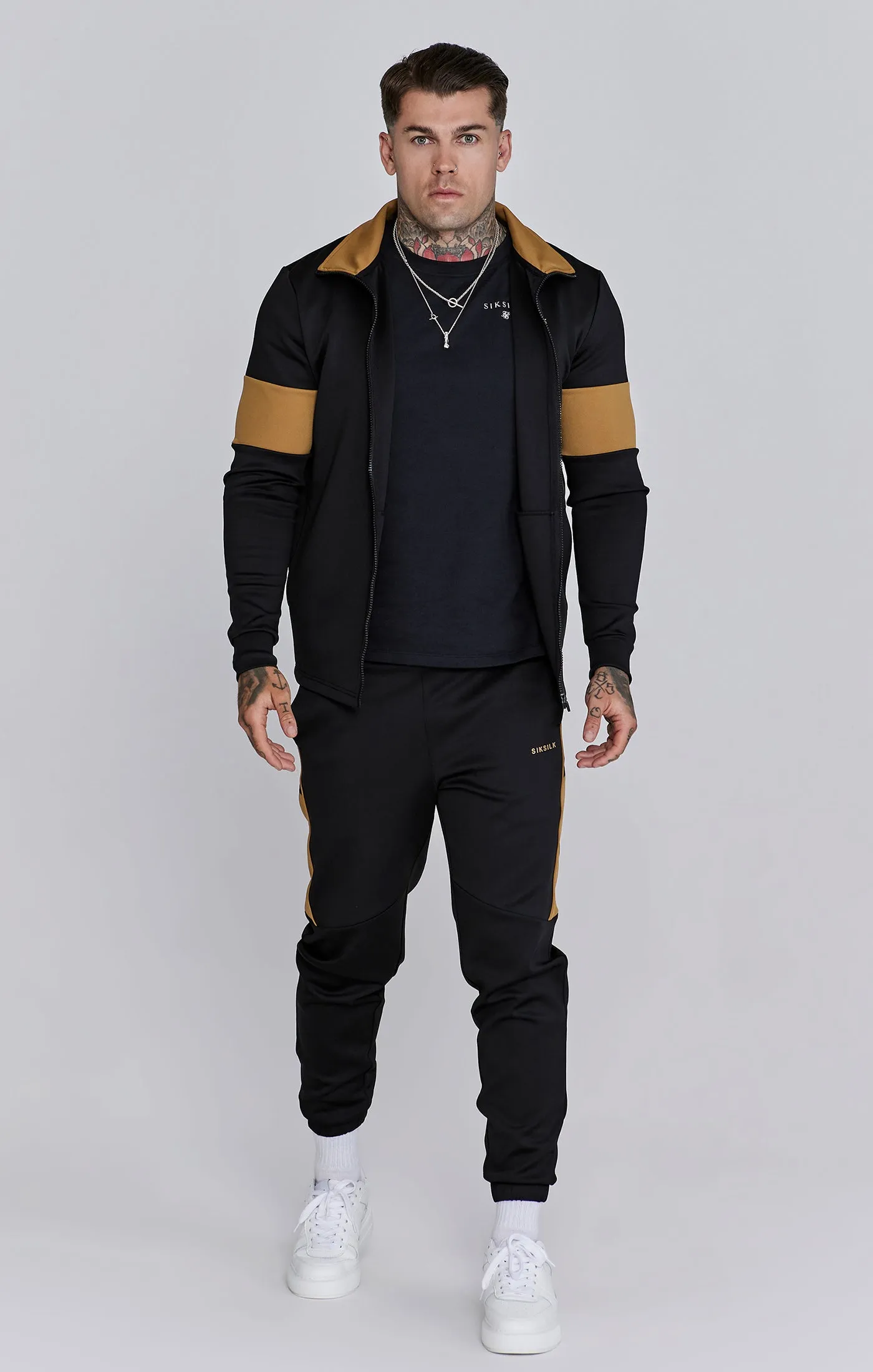Black Muscle Fit Joggers sold by Siksilk product image thumbnail 2