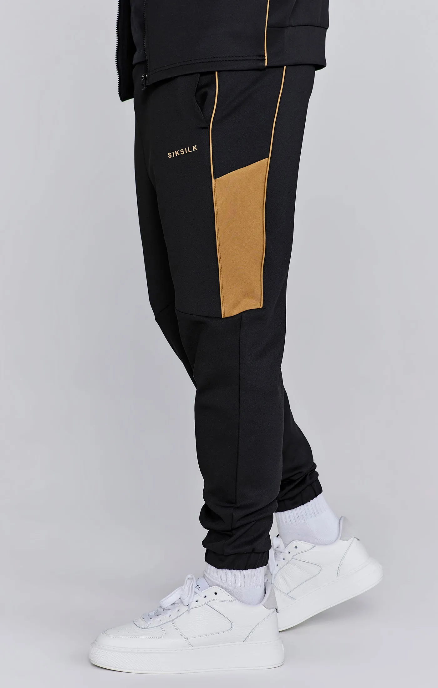 Black Muscle Fit Joggers sold by Siksilk product image thumbnail 3