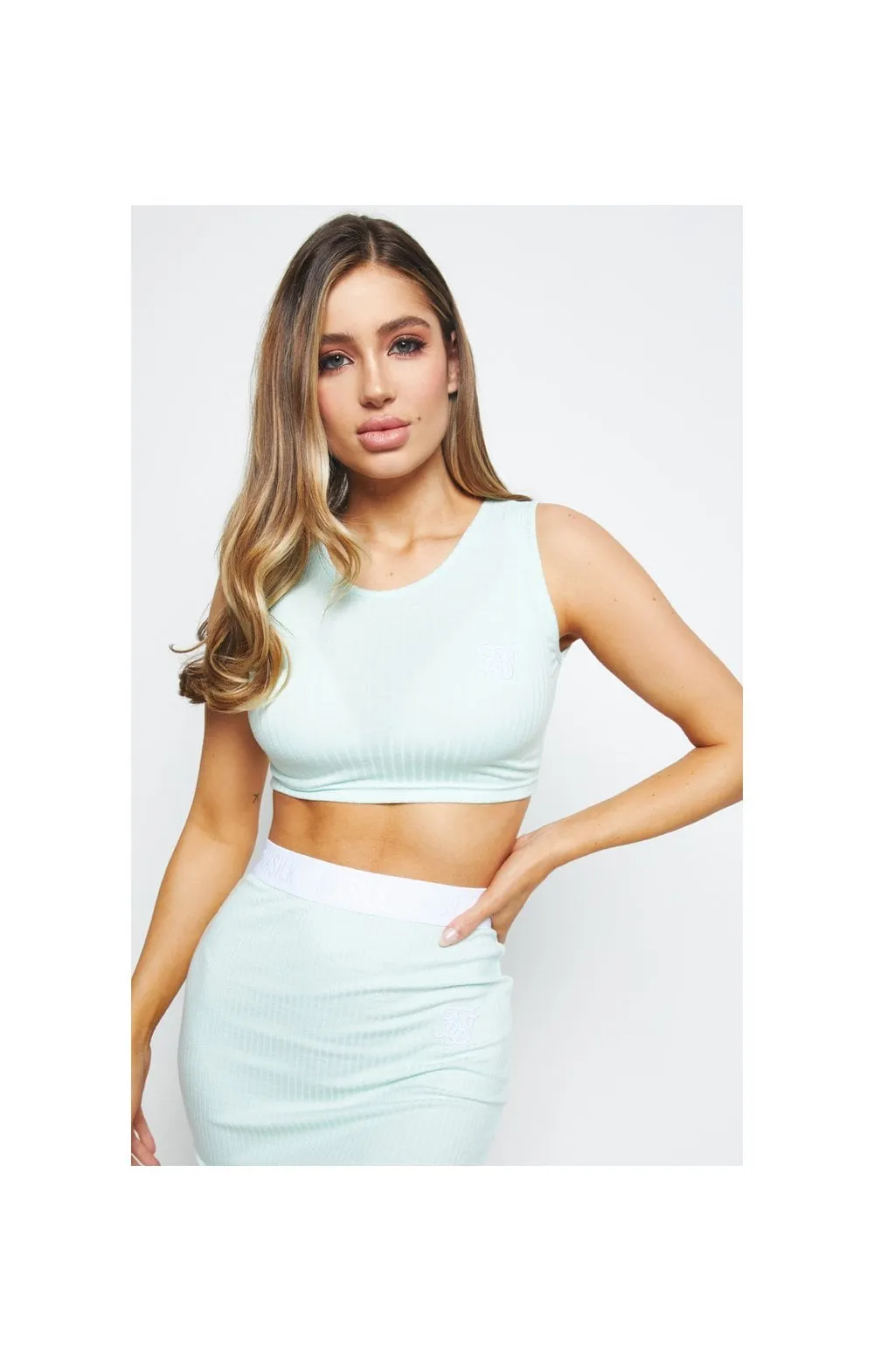 SikSilk Rib Bralette - Mint sold by Siksilk