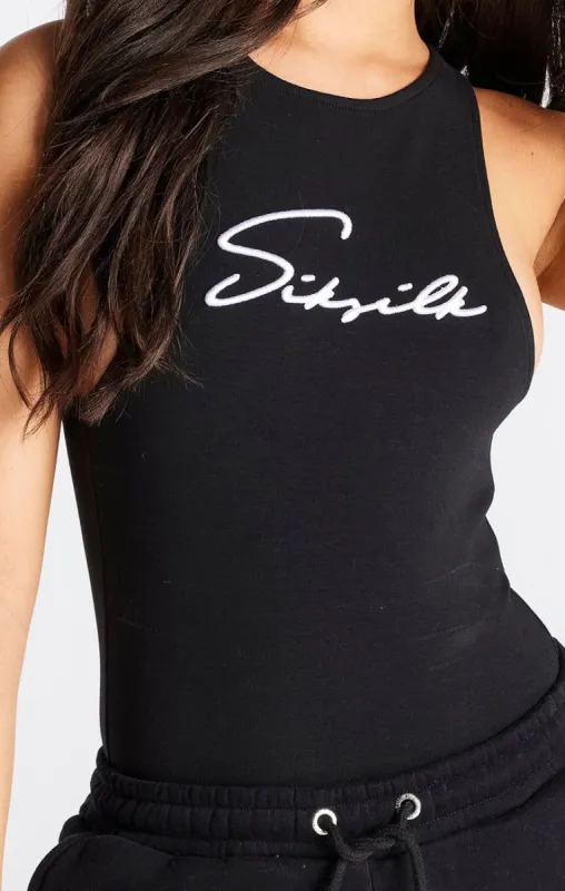 Black Signature Bodysuit sold by Siksilk