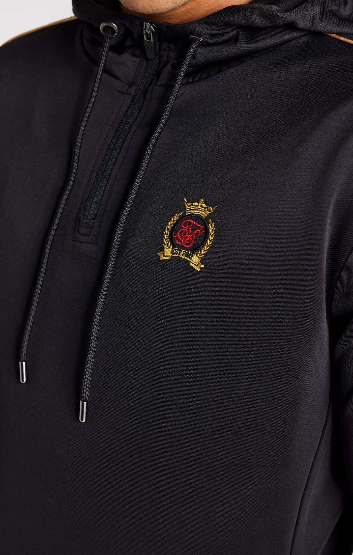 Black Quarter Zip Hoodie sold by Siksilk product image thumbnail 2