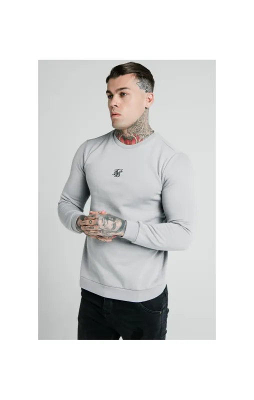 SikSilk Central Logo Sweater - Grey sold by Siksilk