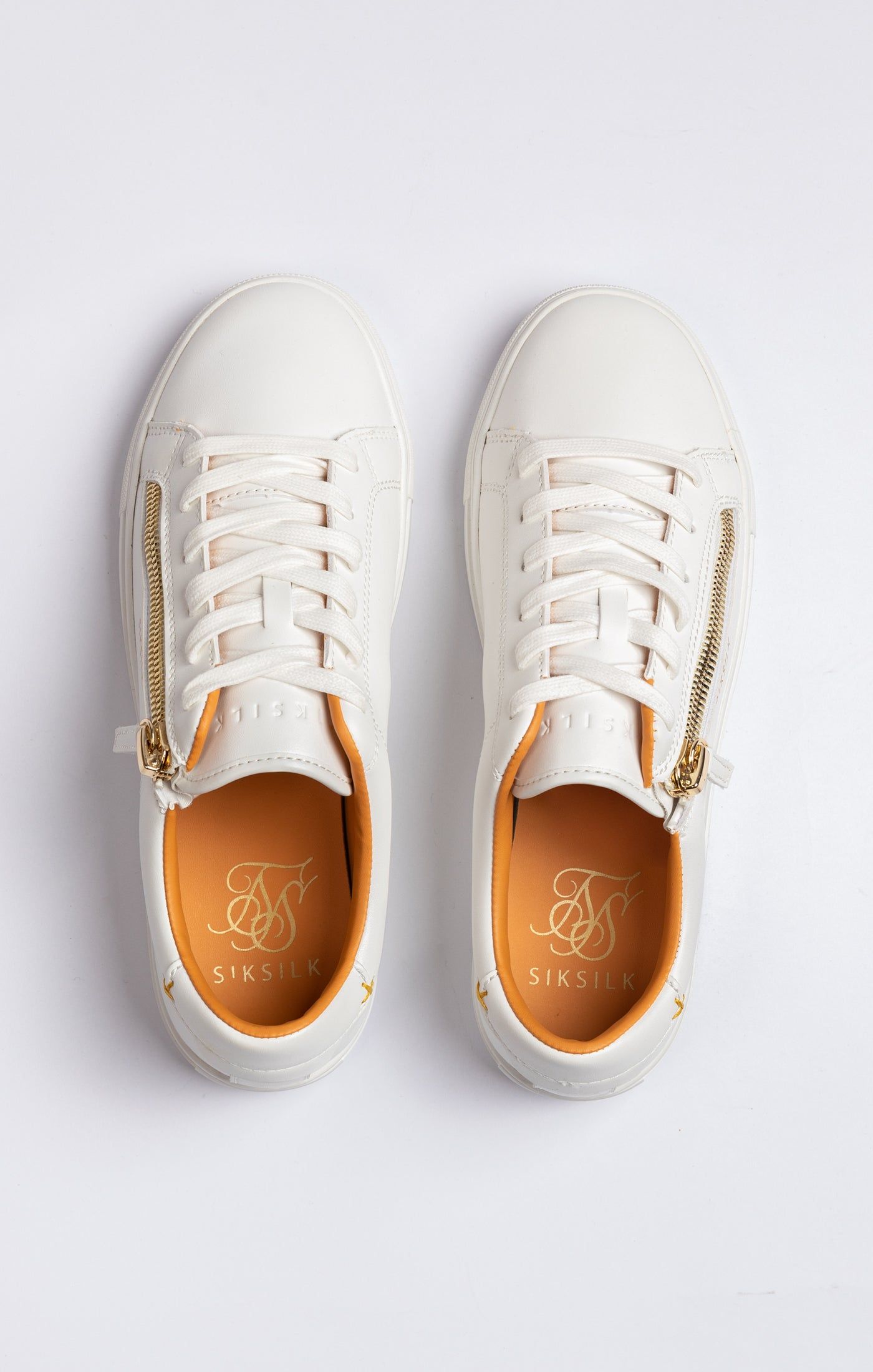 White Classic Trainer With Functional Zip sold by Siksilk product image thumbnail 5