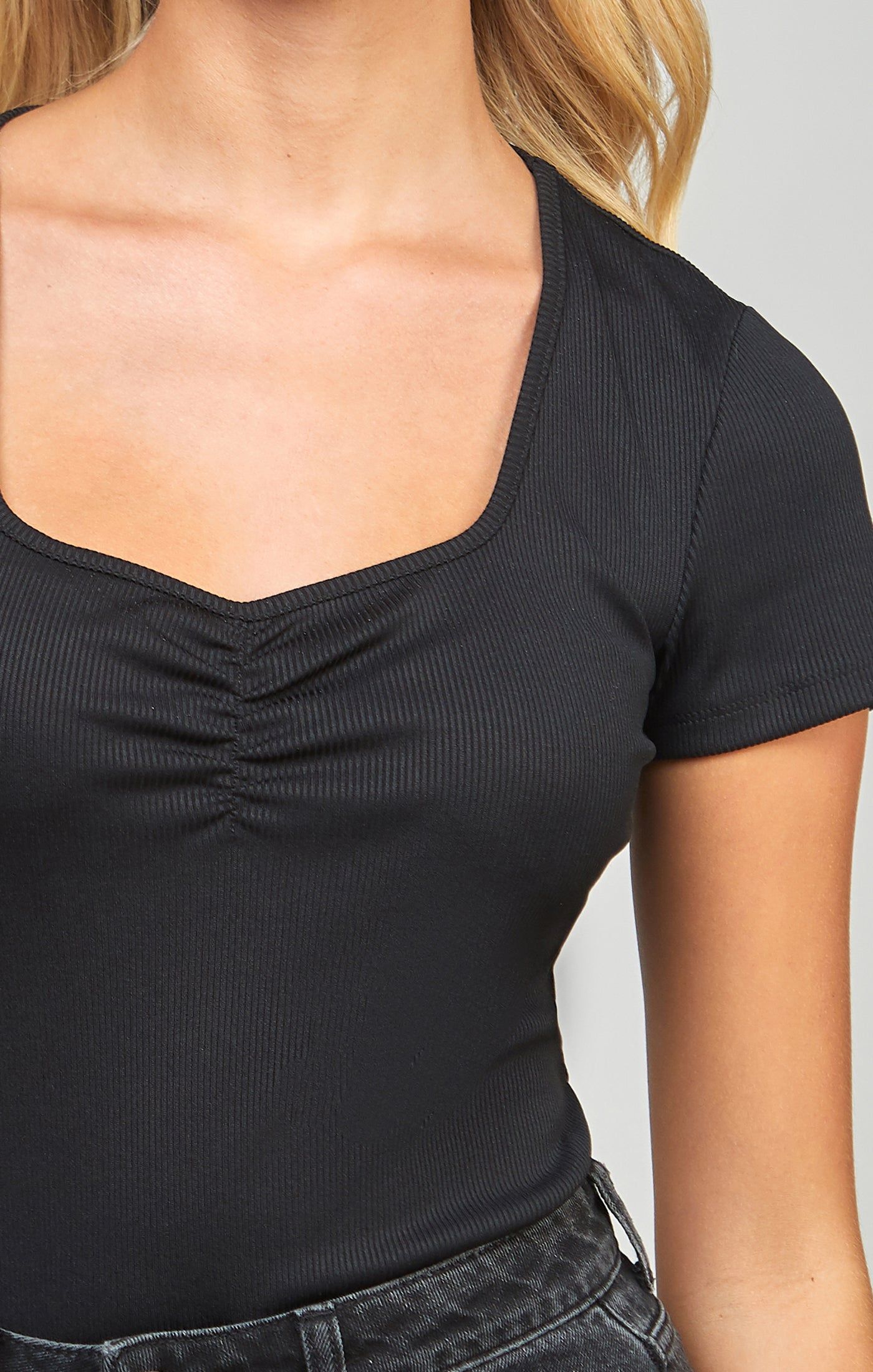 Black Short Sleeve Bodysuit sold by Siksilk product image thumbnail 3