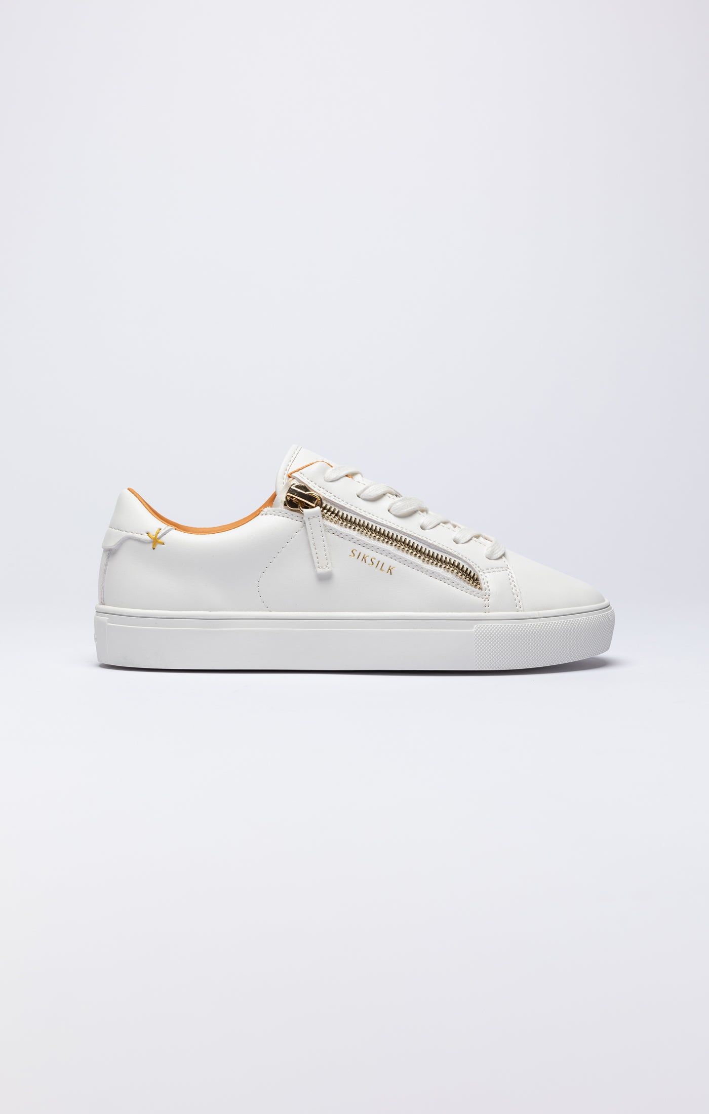 White Classic Trainer With Functional Zip sold by Siksilk