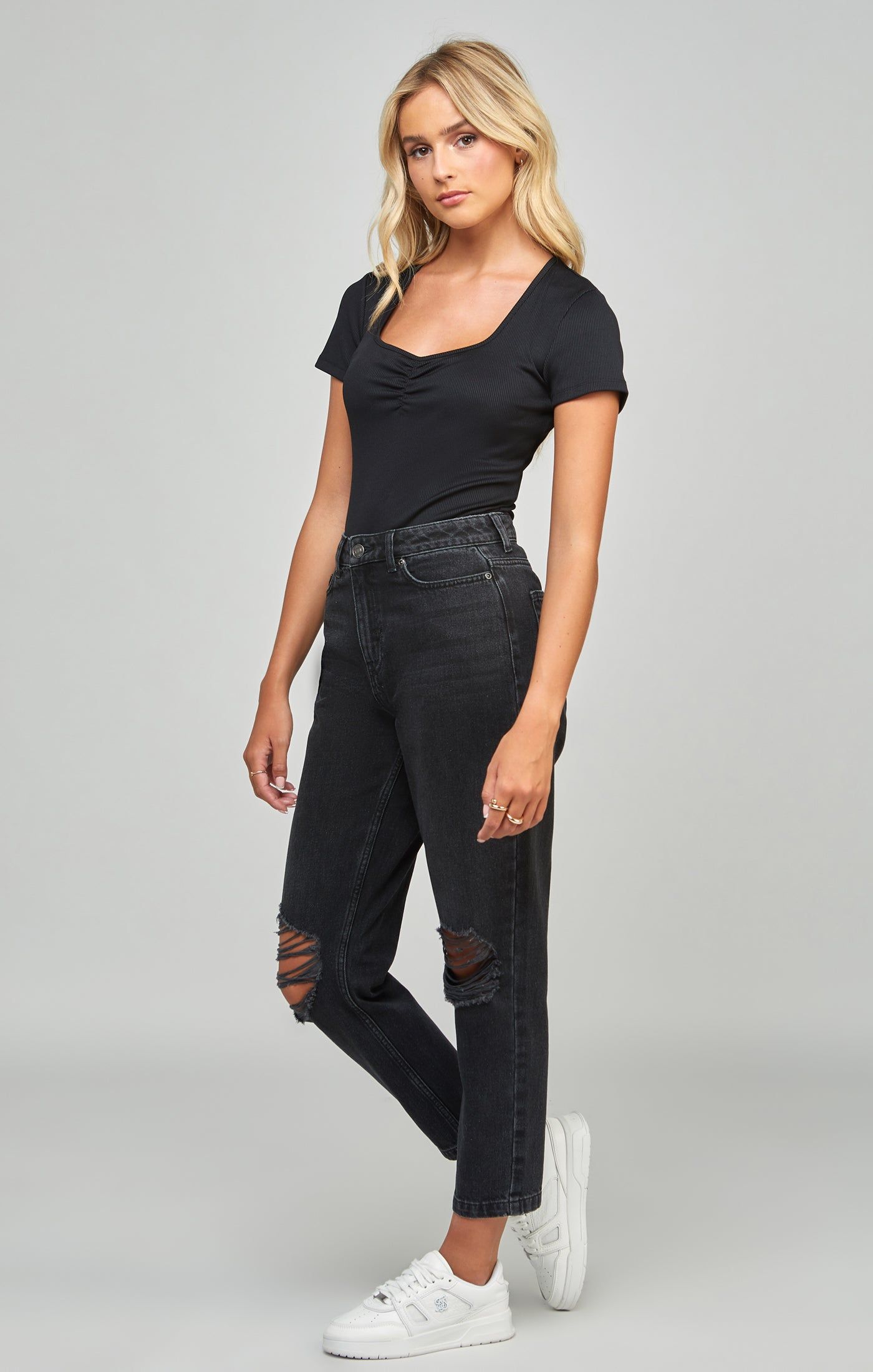 Black Short Sleeve Bodysuit sold by Siksilk product image thumbnail 4