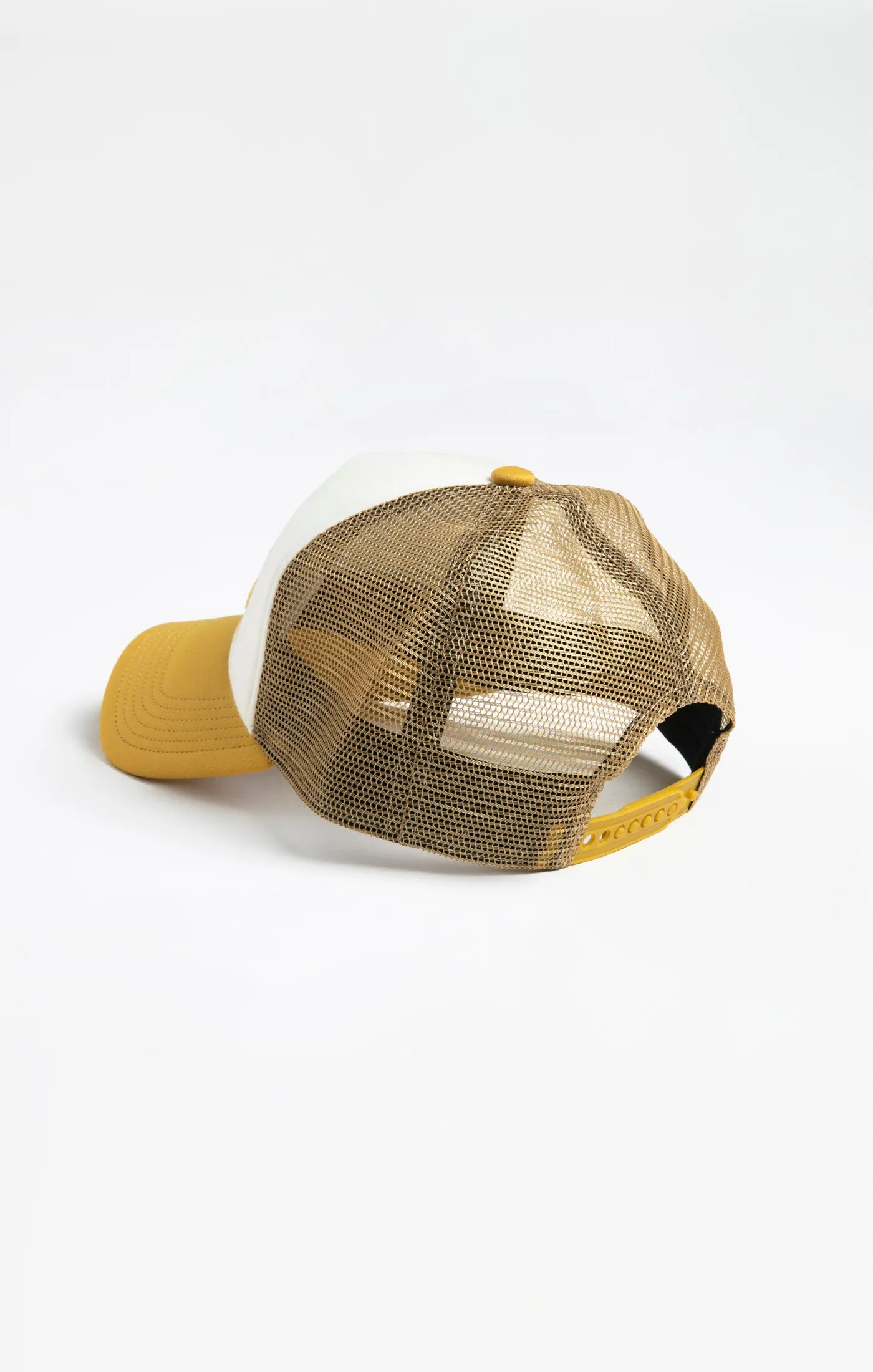 White Yellow Foam Front Mesh Trucker sold by Siksilk product image thumbnail 3
