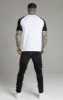 White Black Raglan T-Shirt sold by Siksilk