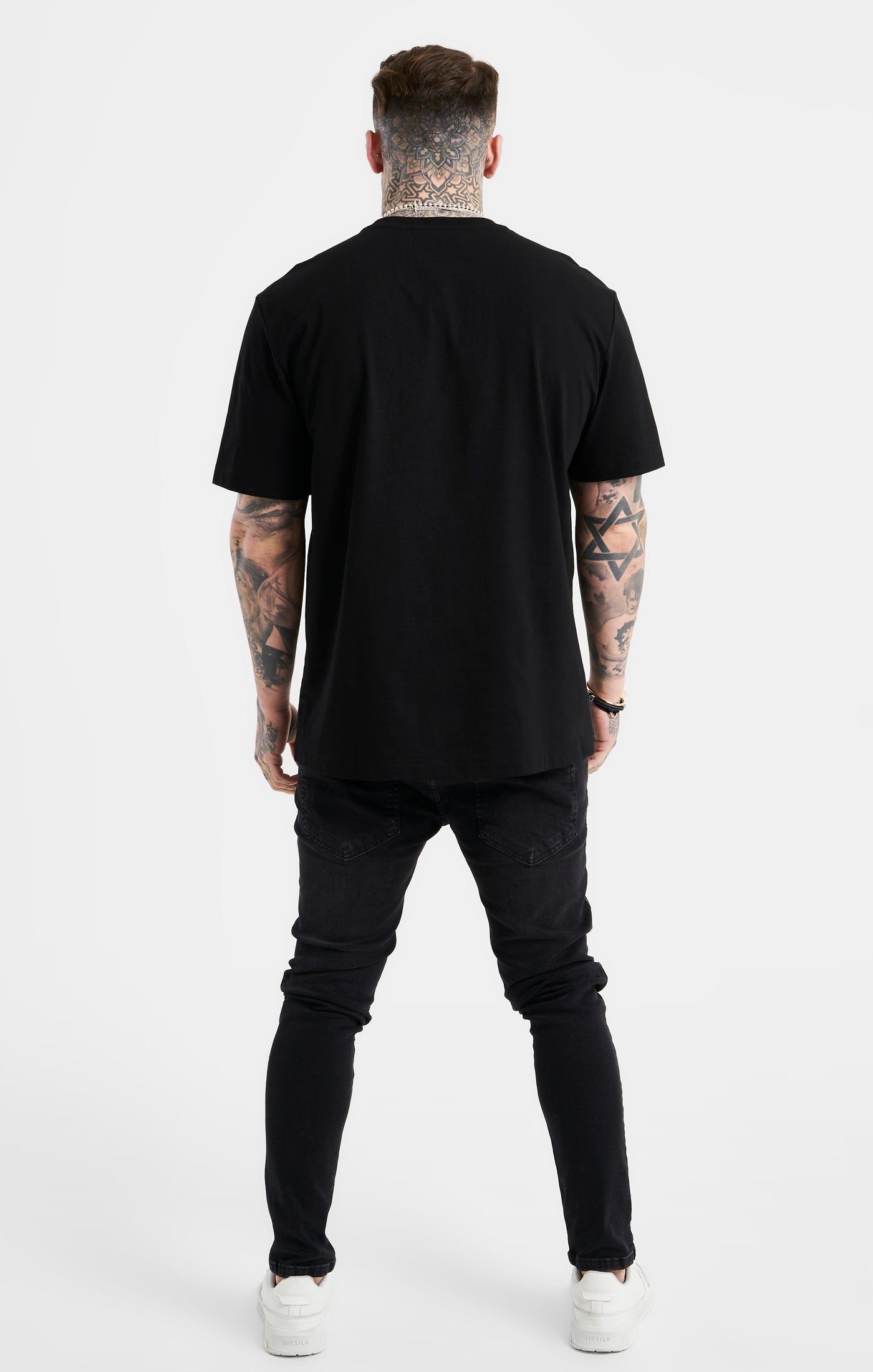 Black Oversized Rhinestone Logo T-Shirt sold by Siksilk product image thumbnail 5